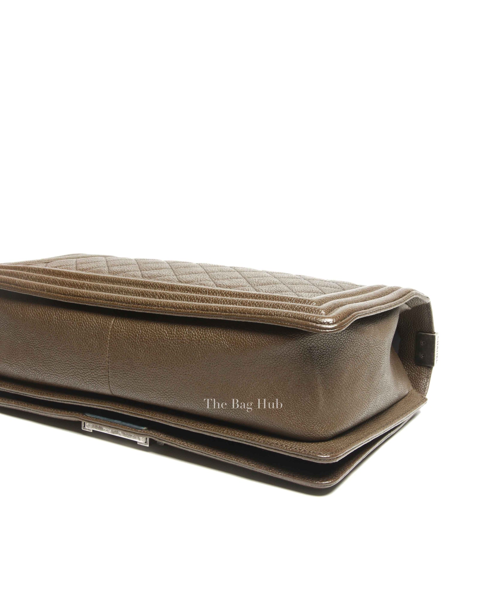 Chanel Olive Green Caviar Quilted Large Le Boy Bag RHW