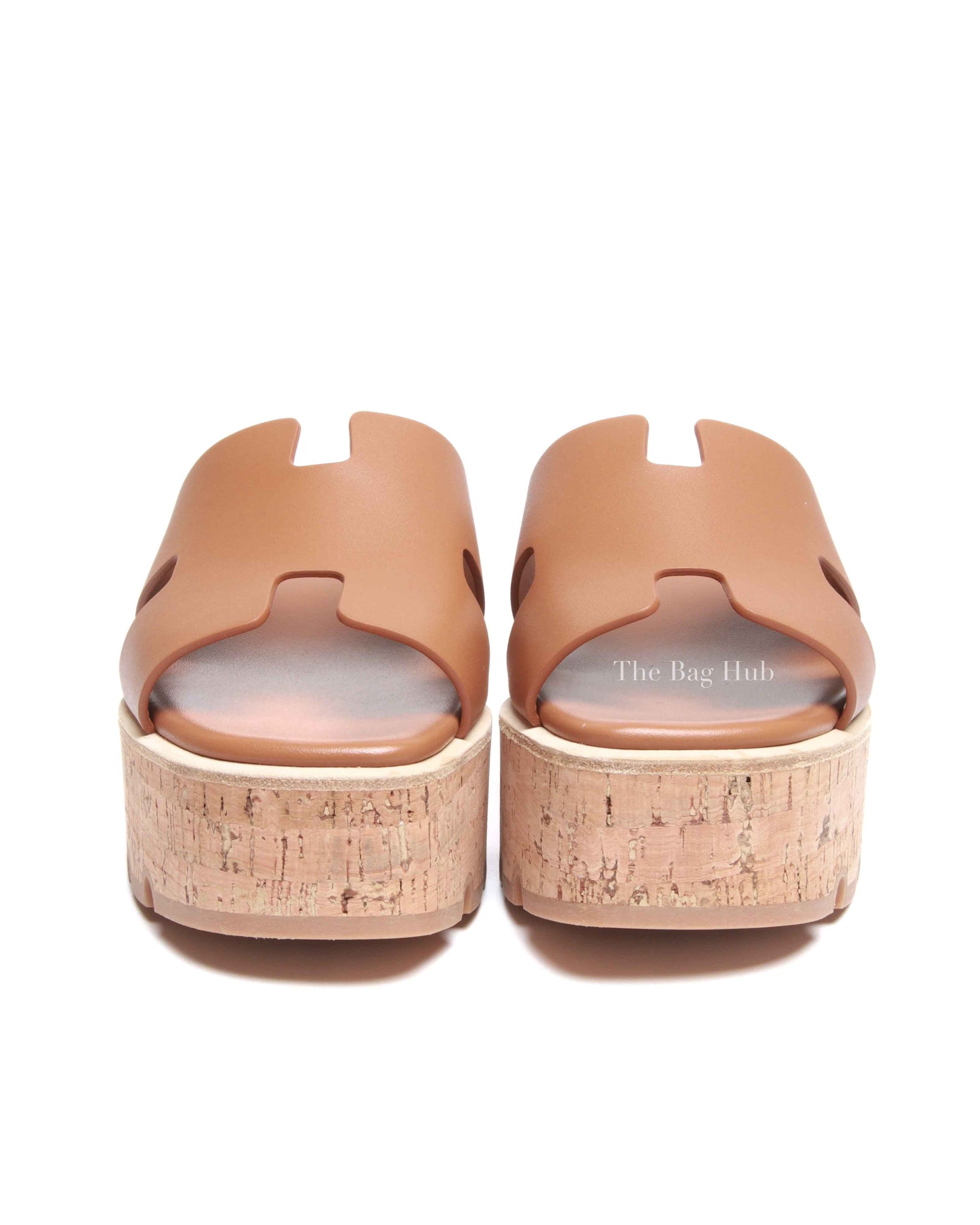 Hermes Gold Leather Eze 30 Sandals Size 39