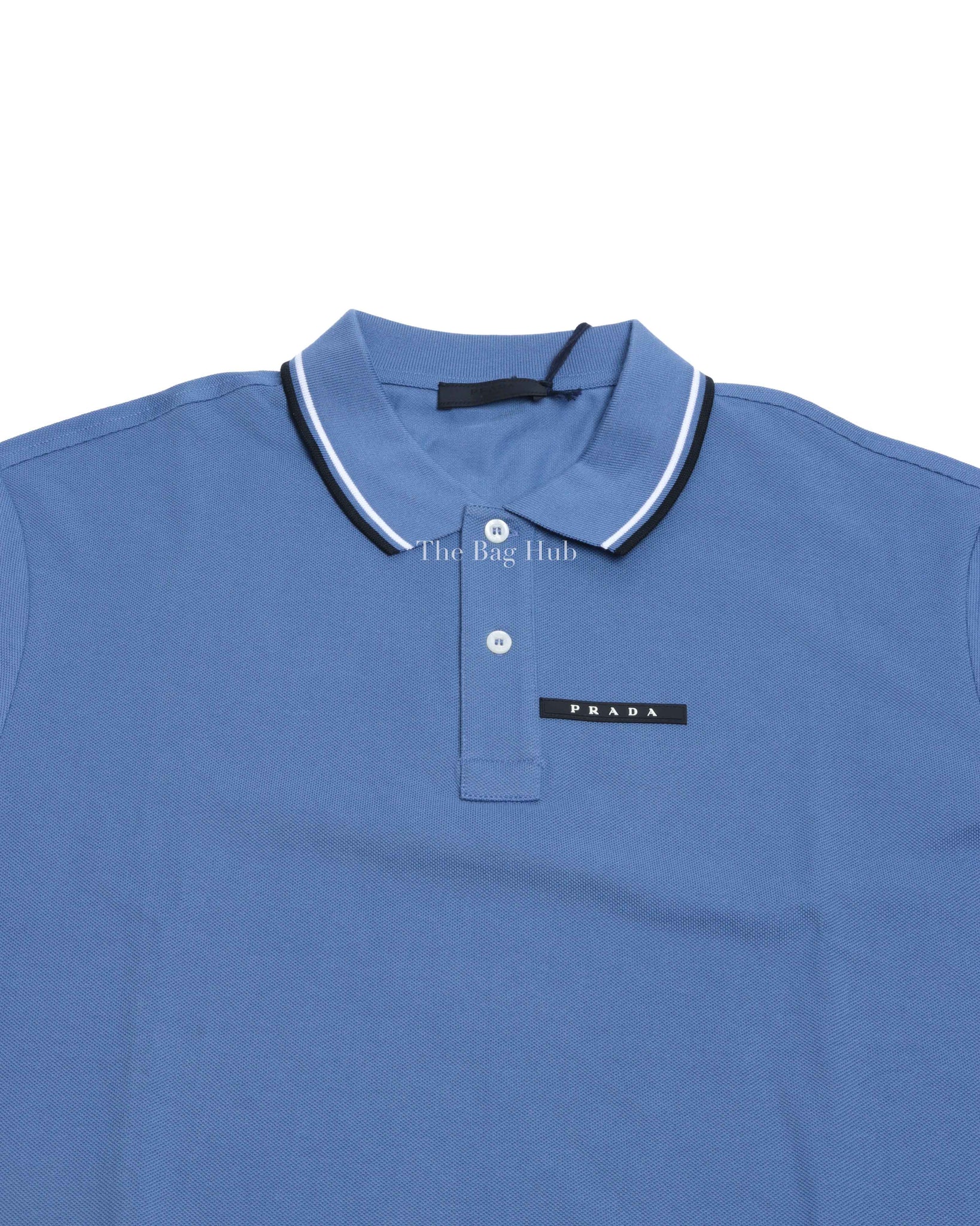 Prada Blue Cotton Polo Shirt Size XXXL