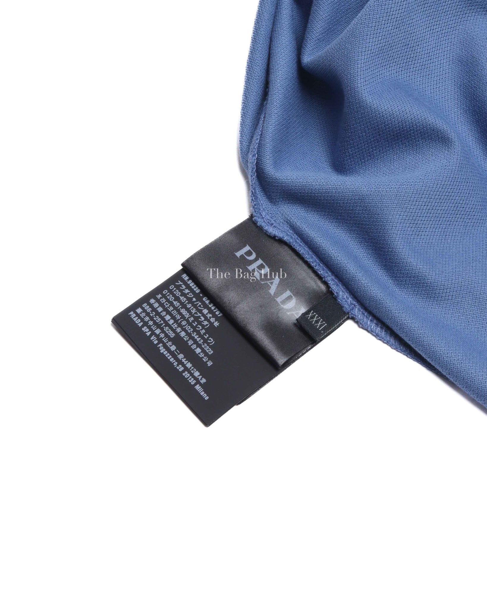 Prada Blue Cotton Polo Shirt Size XXXL