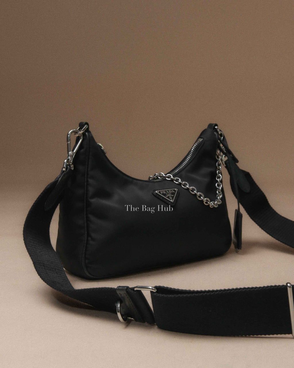Prada Black Nylon Tessuto Re-Edition 2005 Shoulder Bag 1BH204