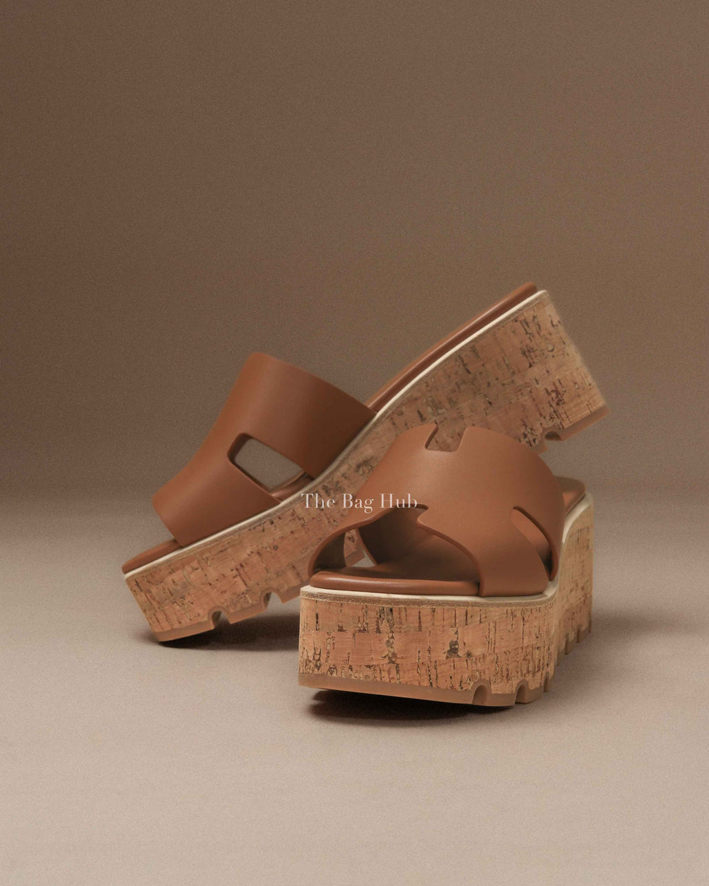 Hermes Gold Leather Eze 30 Sandals Size 39