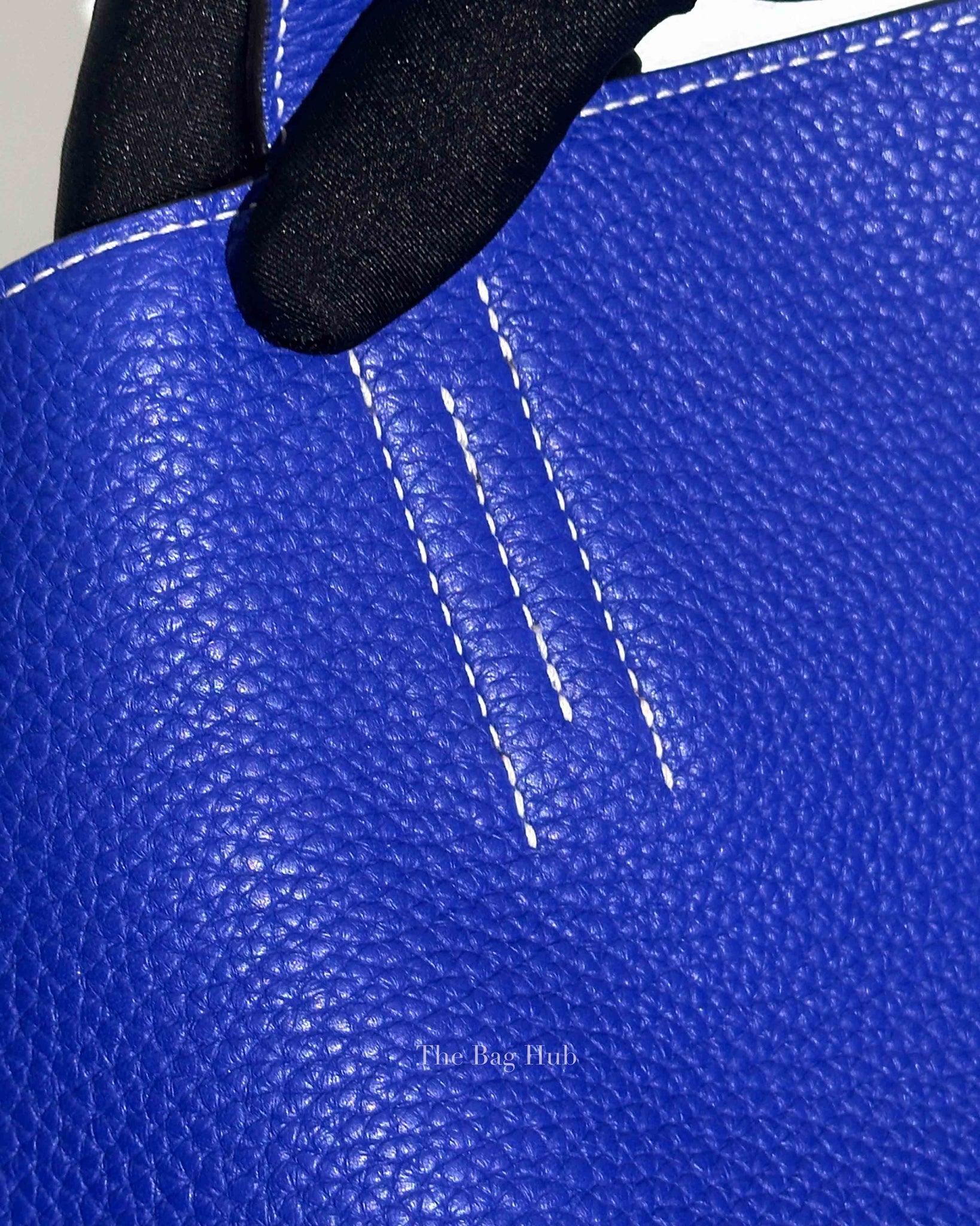 Hermes Bleu Electrique/Graphite Clemence Double Sens 45 Reversible Tote Bag