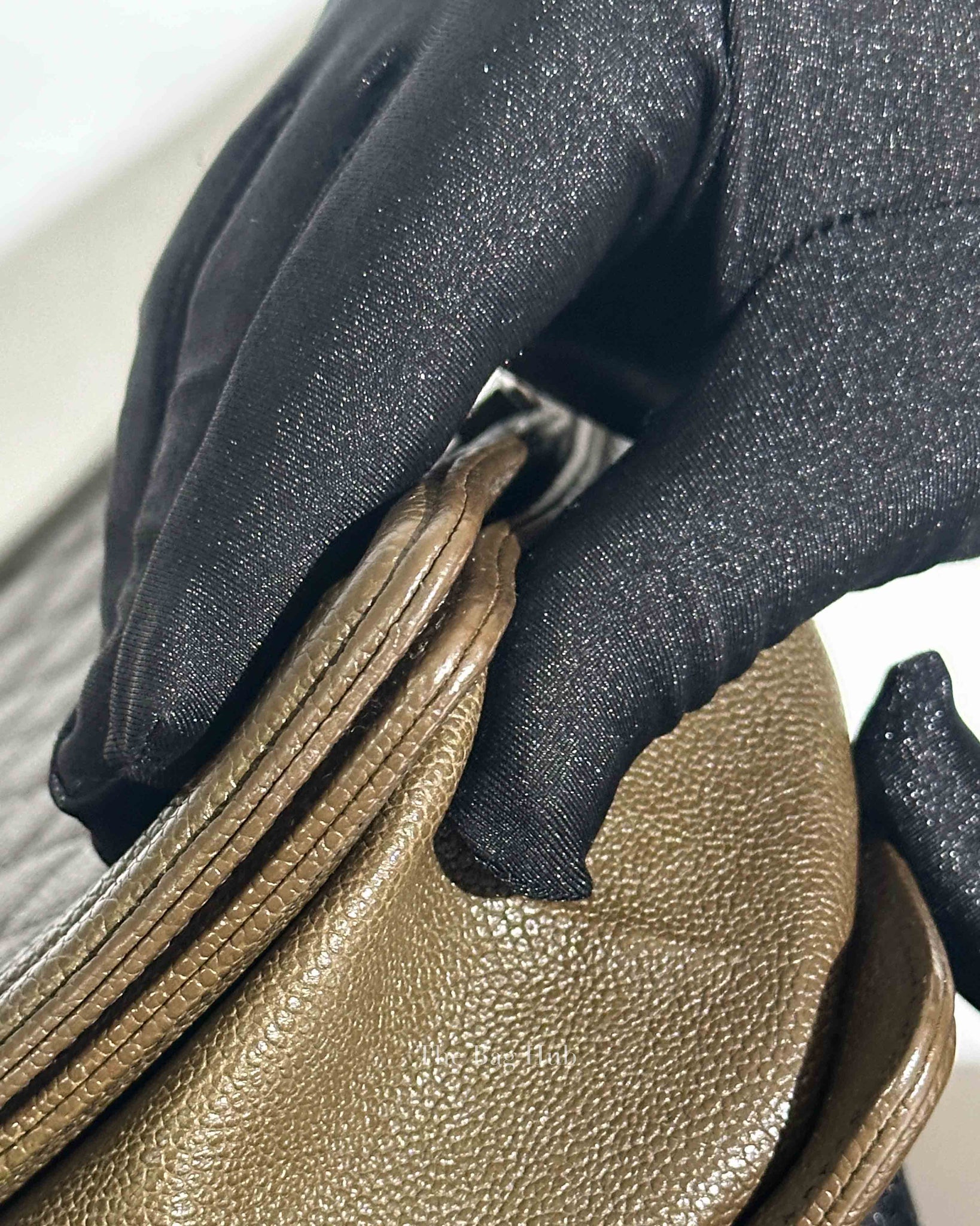 Chanel Olive Green Caviar Quilted Large Le Boy Bag RHW