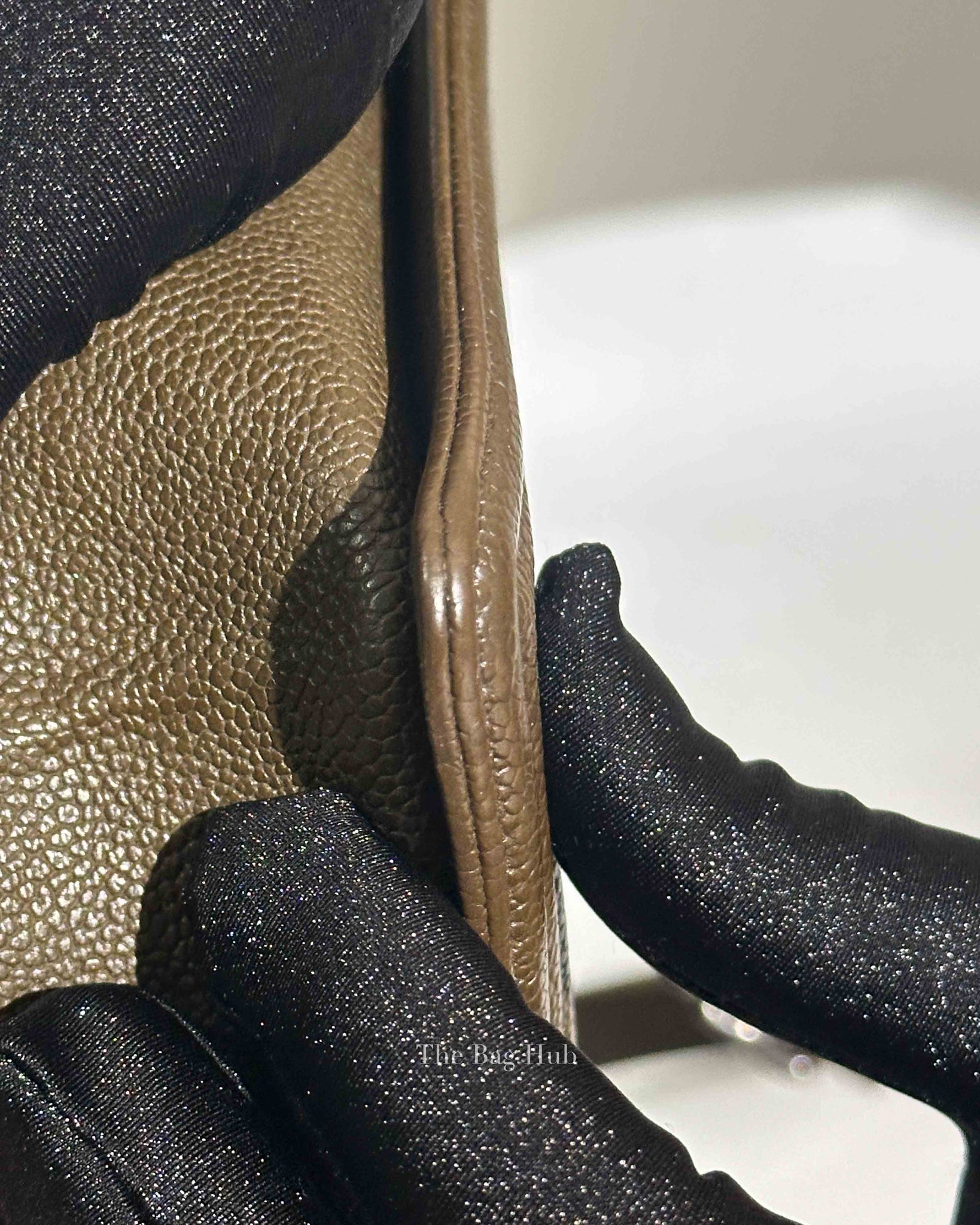 Chanel Olive Green Caviar Quilted Large Le Boy Bag RHW