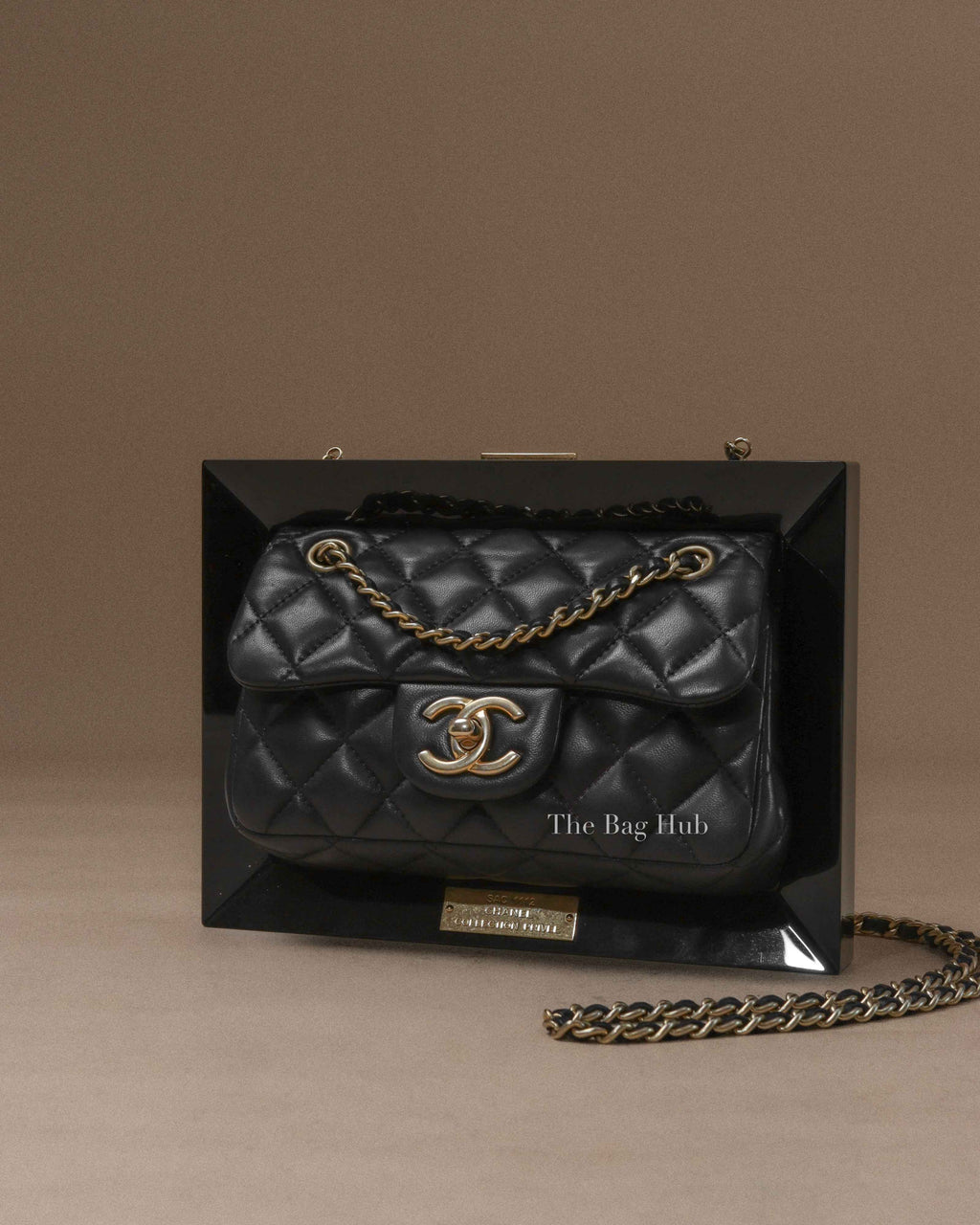 Chanel Black Leather Privee Collection Runway Frame Bag GHW