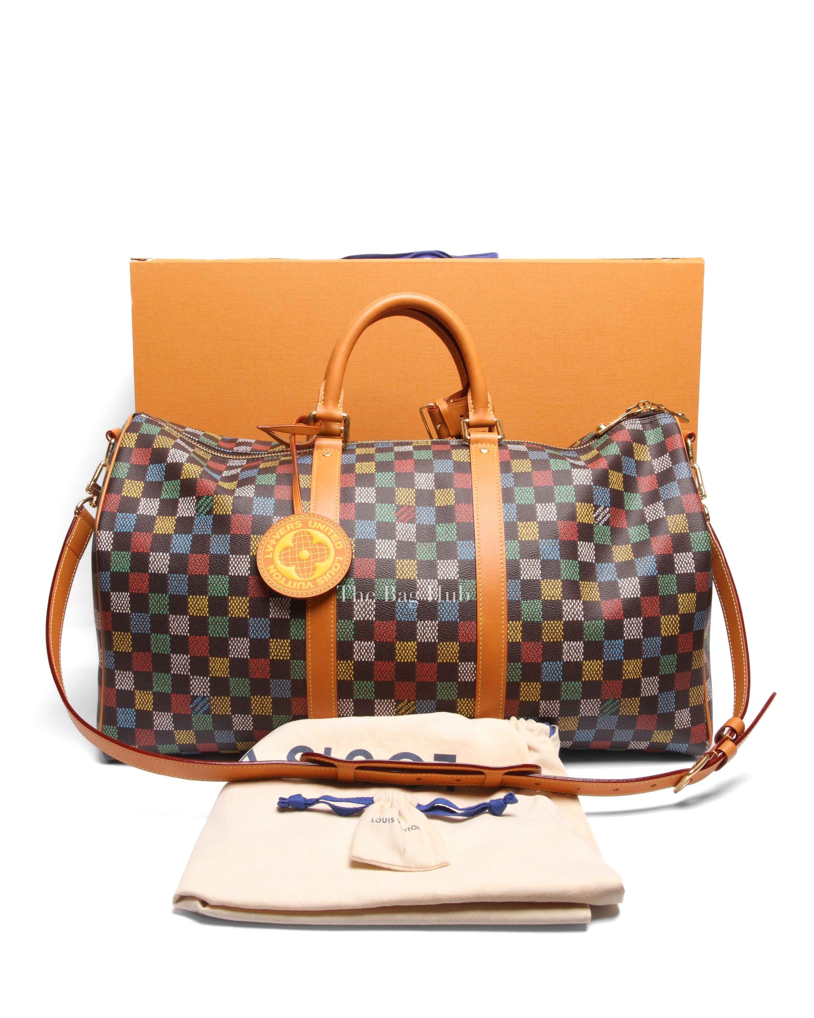 Louis Vuitton Multicolor Damier Ebene Canvas Keepall Bandouliere 50