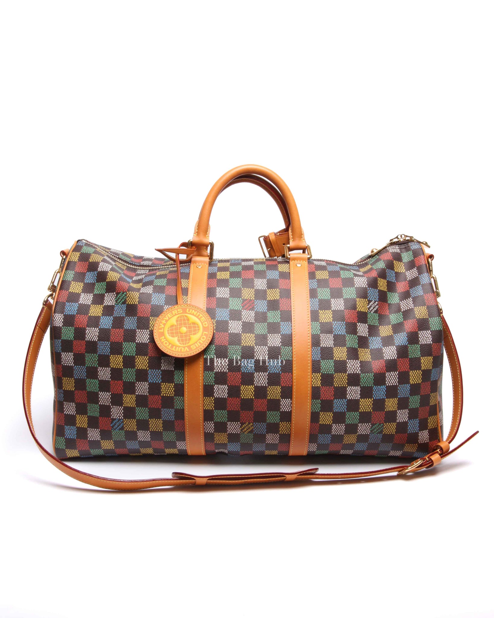 Louis Vuitton Multicolor Damier Ebene Canvas Keepall Bandouliere 50
