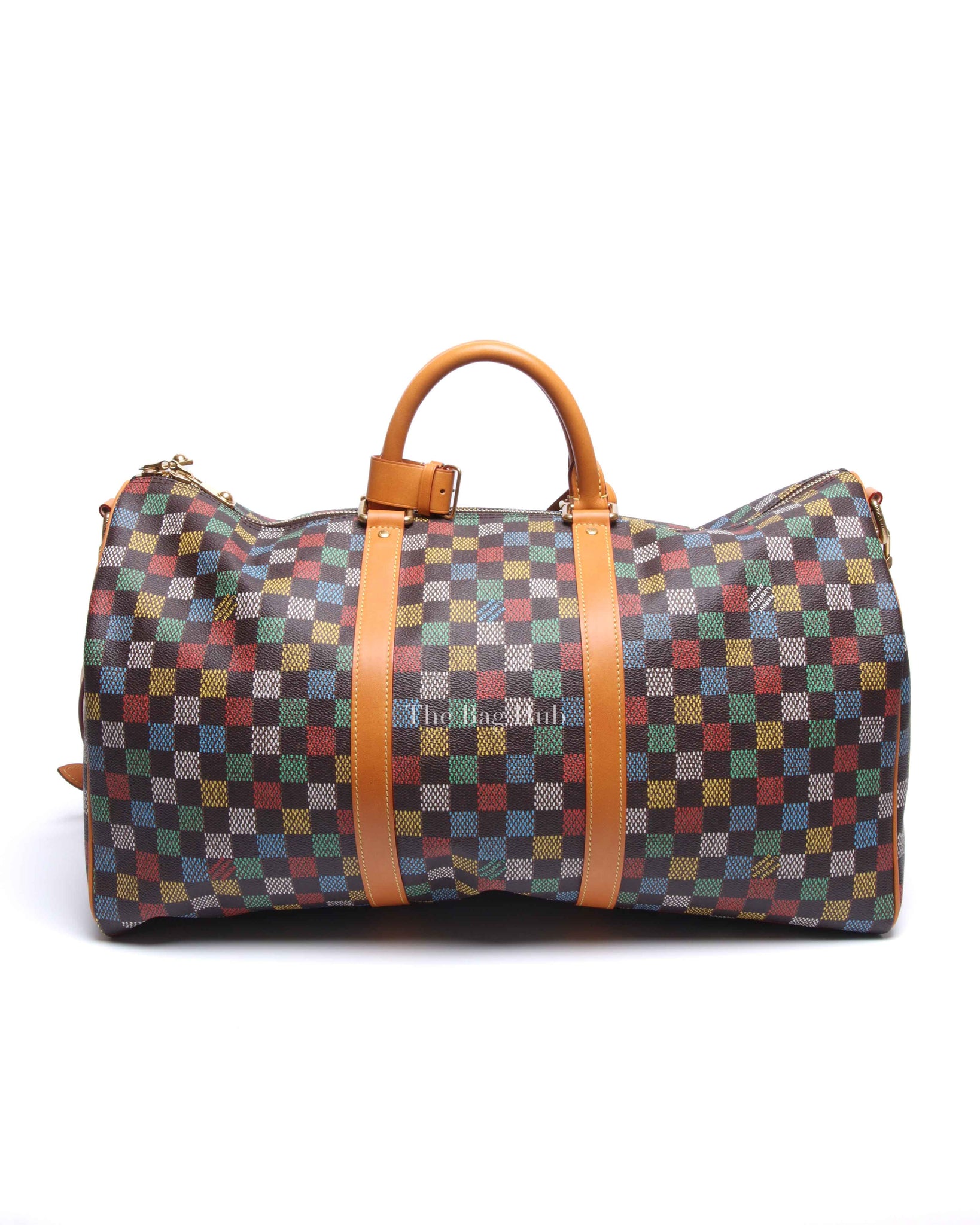 Louis Vuitton Multicolor Damier Ebene Canvas Keepall Bandouliere 50