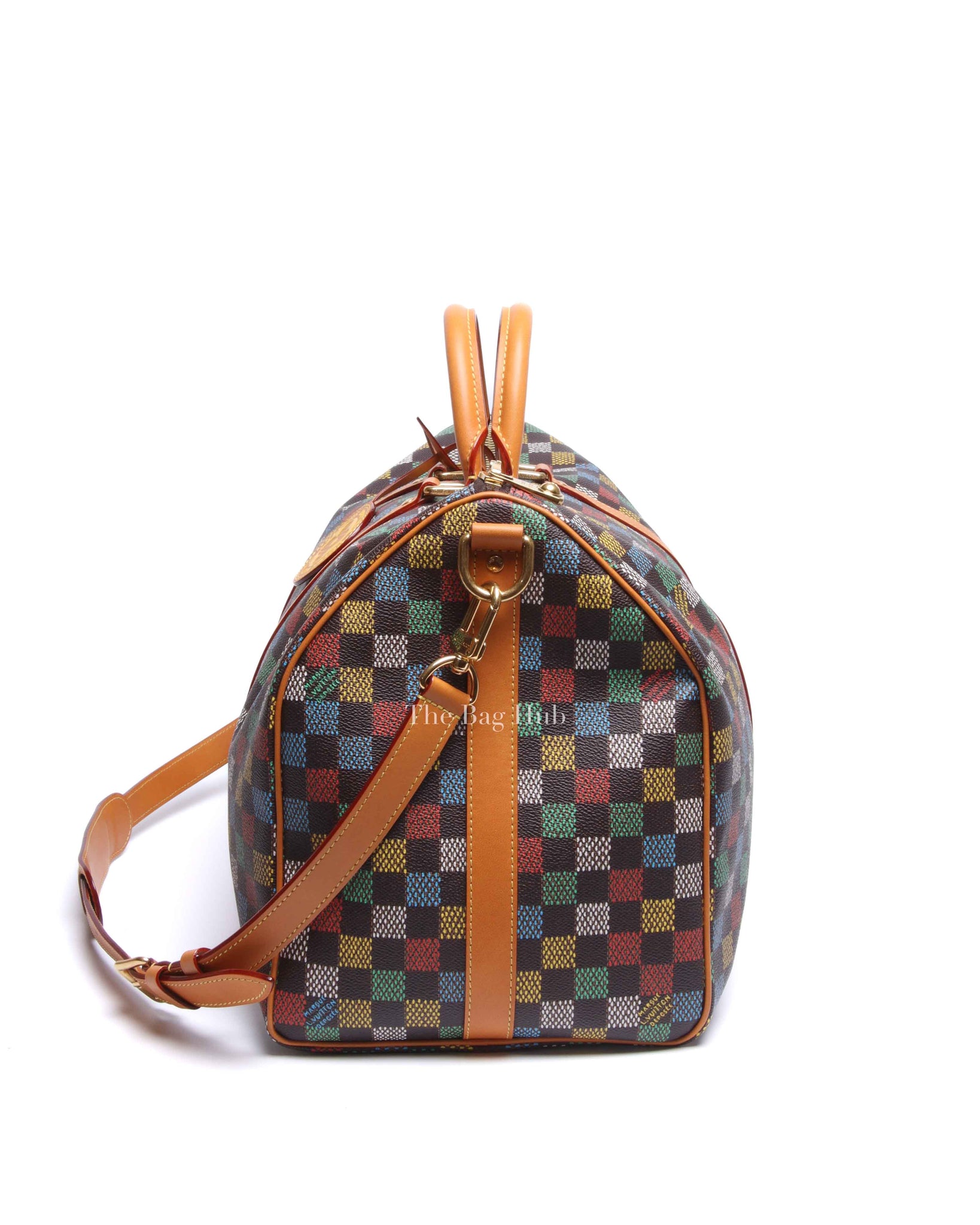 Louis Vuitton Multicolor Damier Ebene Canvas Keepall Bandouliere 50