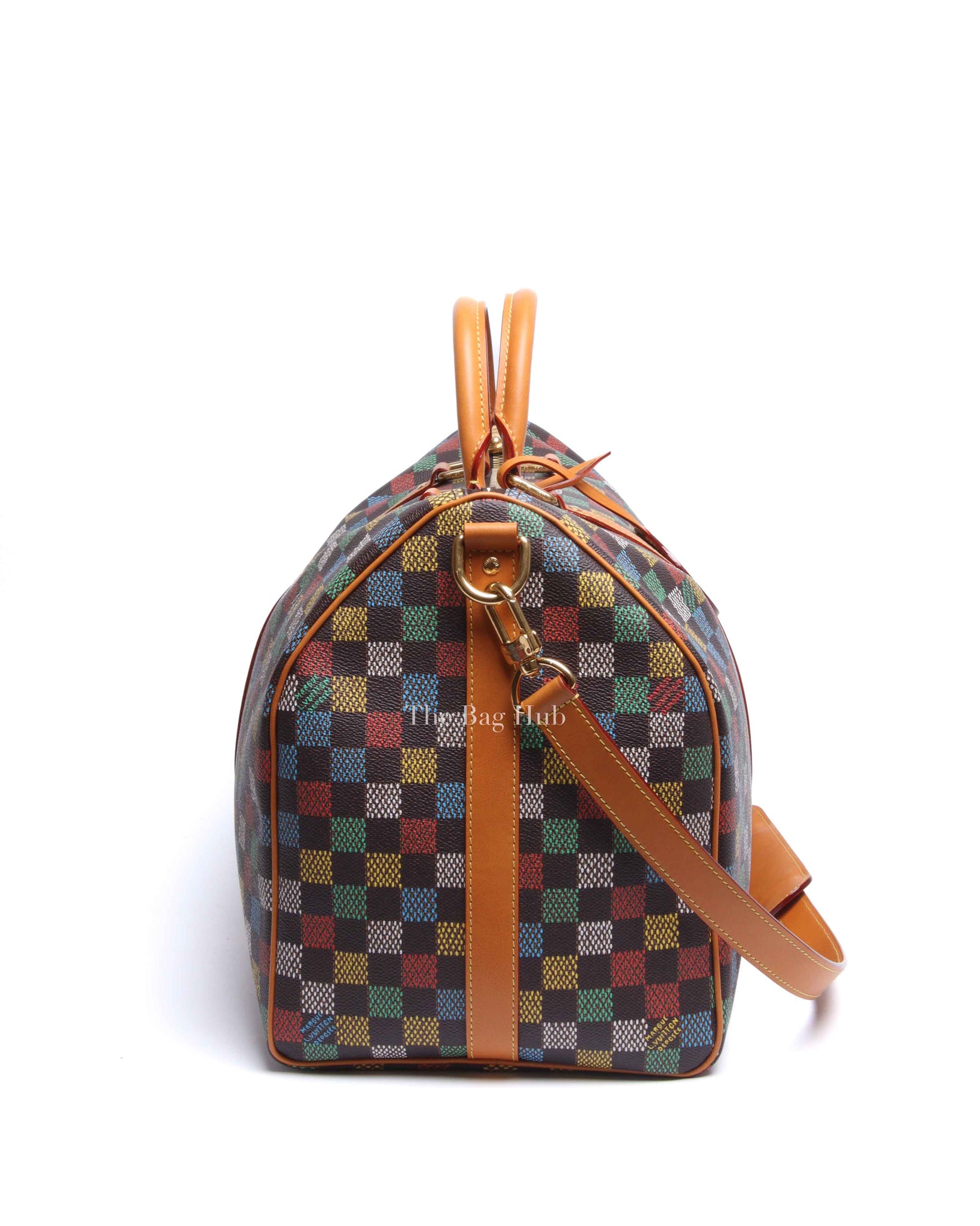 Louis Vuitton Multicolor Damier Ebene Canvas Keepall Bandouliere 50