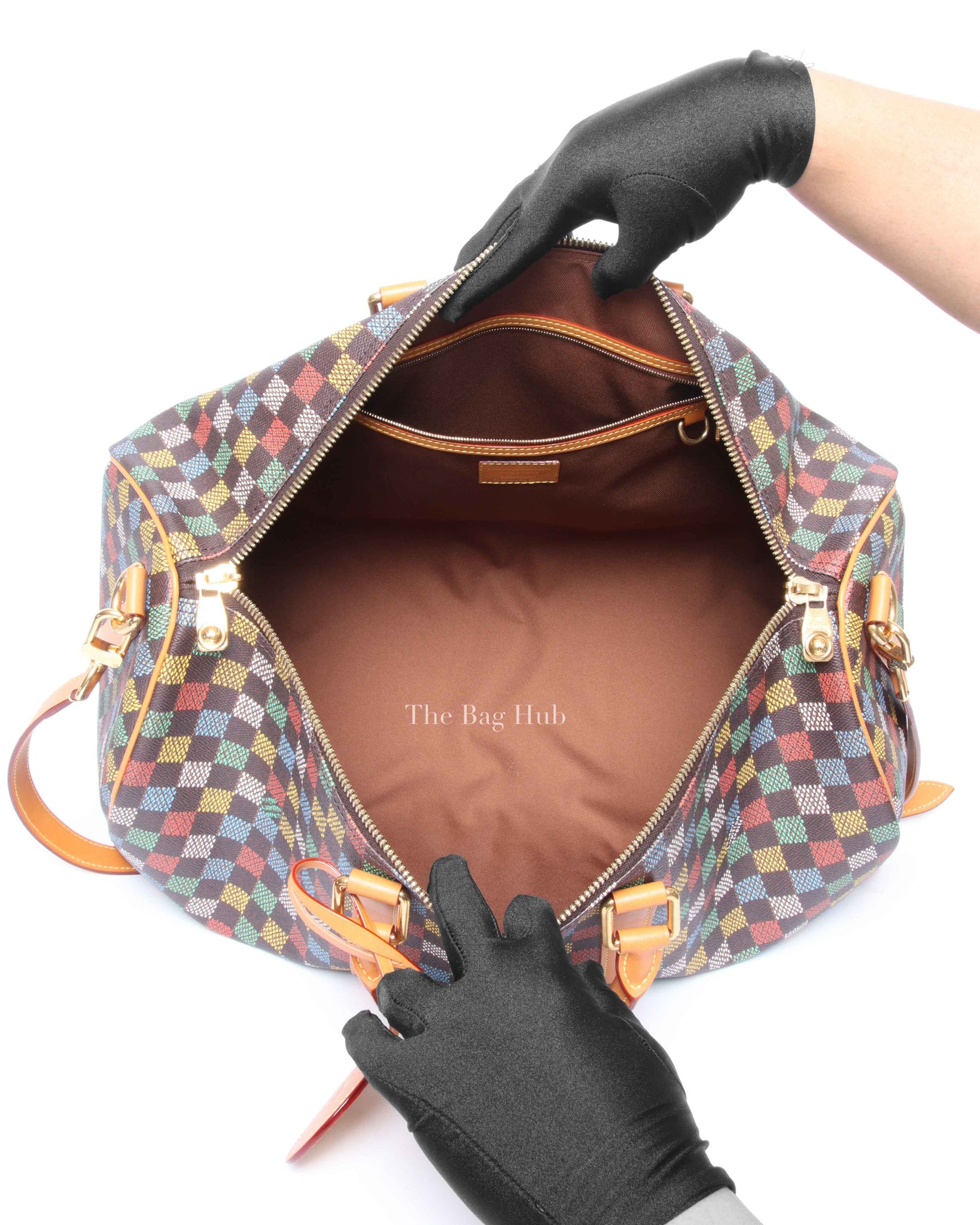 Louis Vuitton Multicolor Damier Ebene Canvas Keepall Bandouliere 50