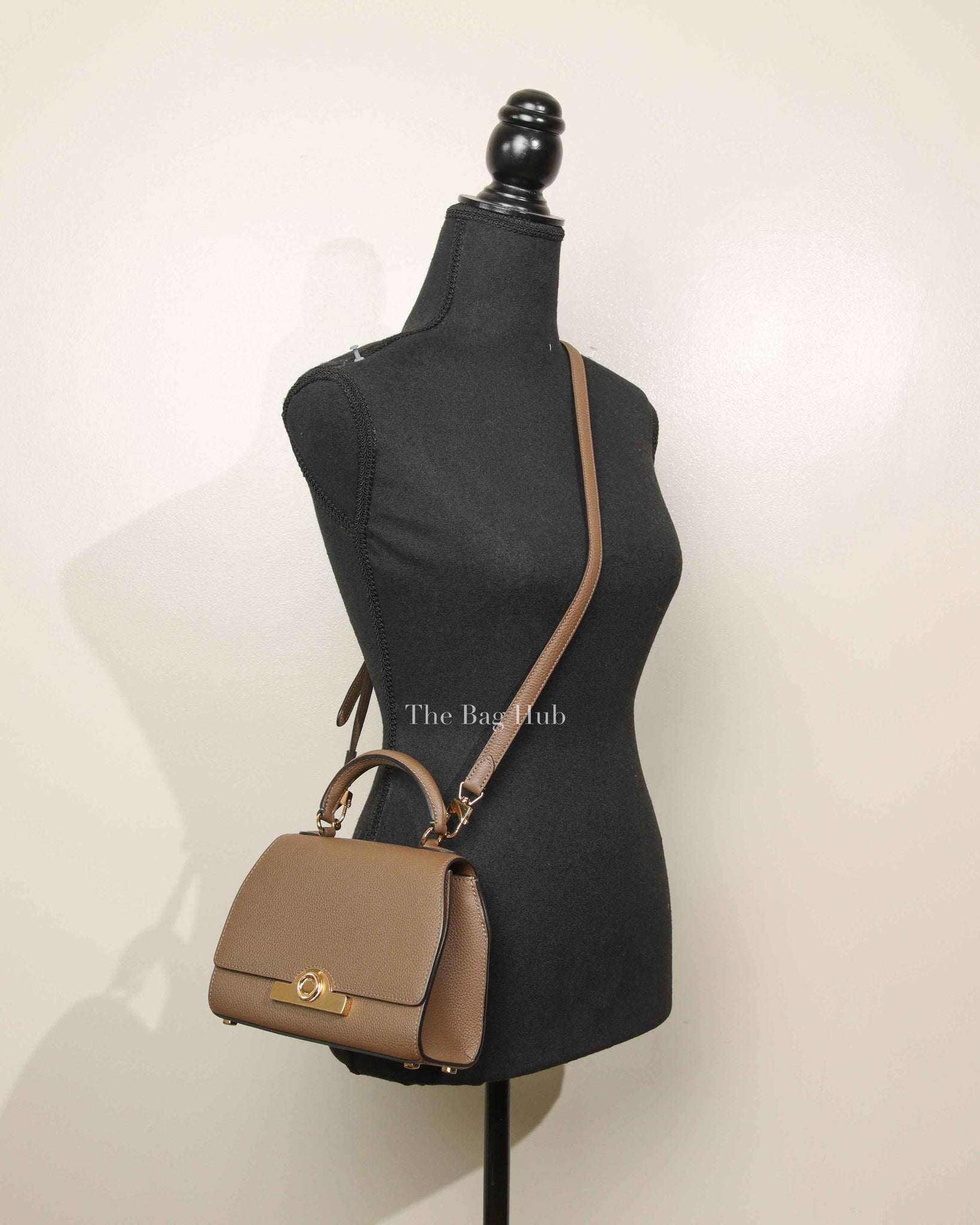 Moynat Etoupe Leather Rejane BB Bag