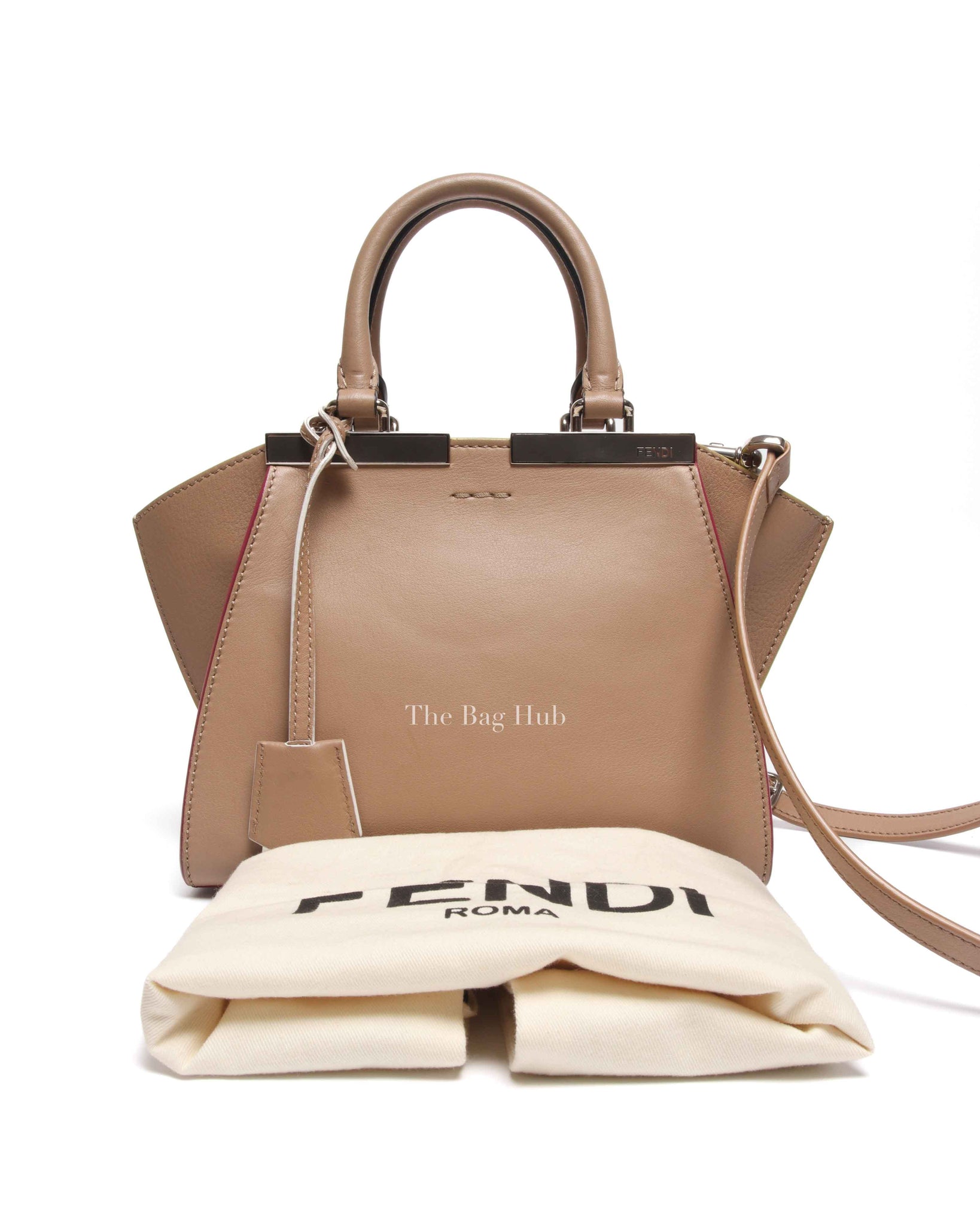 Fendi Beige Calfskin 3 Jours Mini Bag