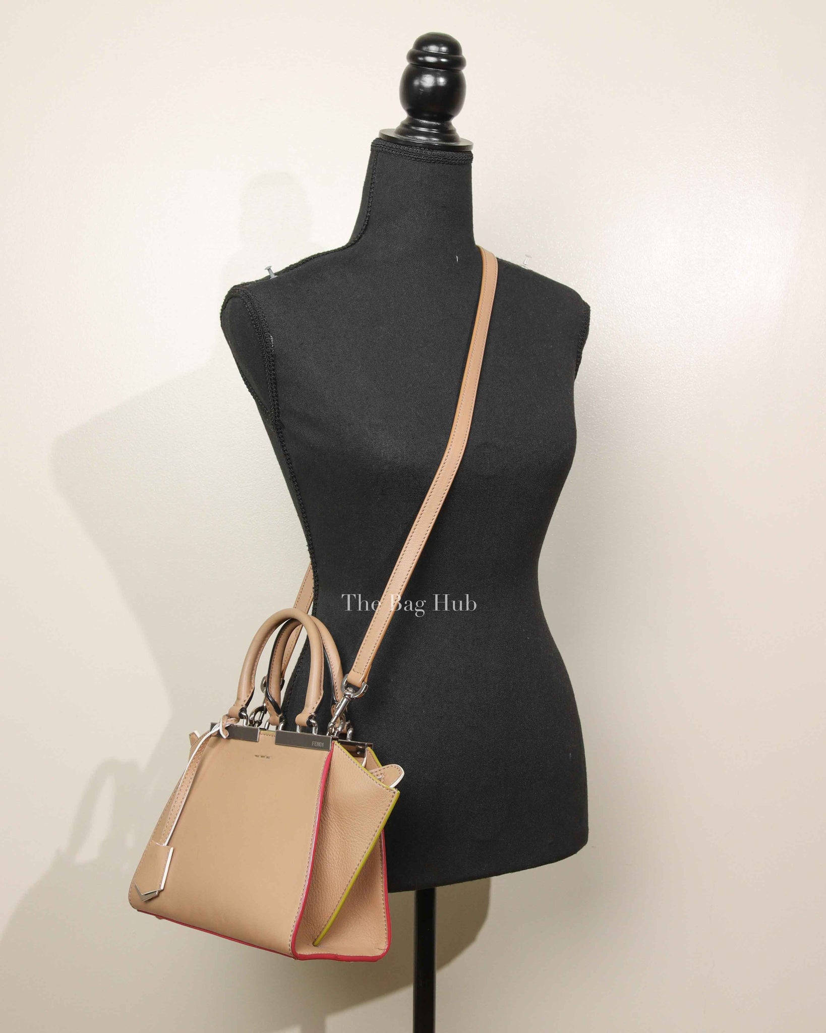 Fendi Beige Calfskin 3 Jours Mini Bag