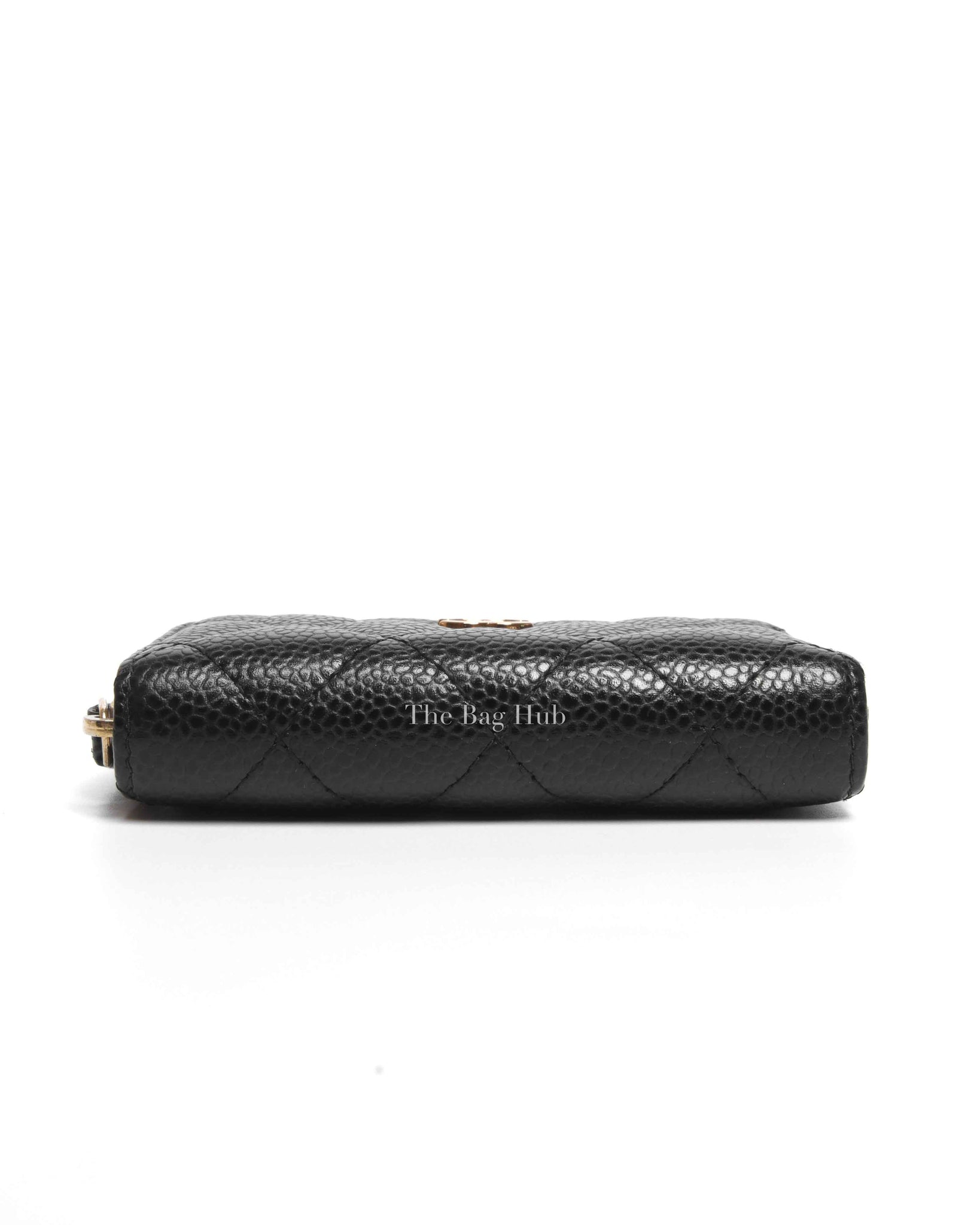 Chanel Black Caviar Quilted Classic Zipped Coin Purse GHW
