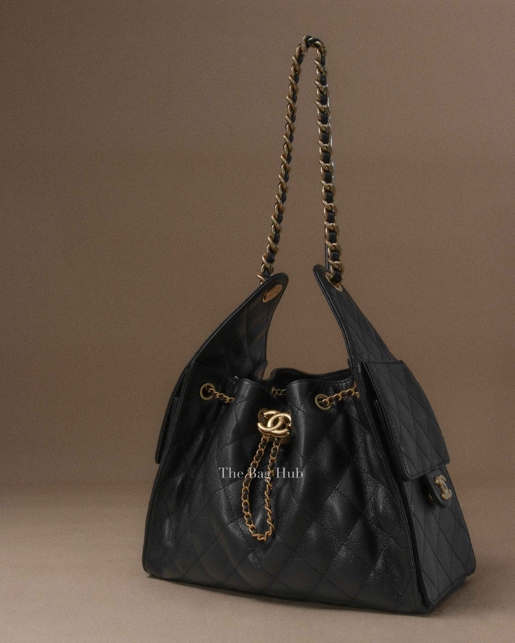 Chanel Black Caviar Quilted C25 Small Bag GHW