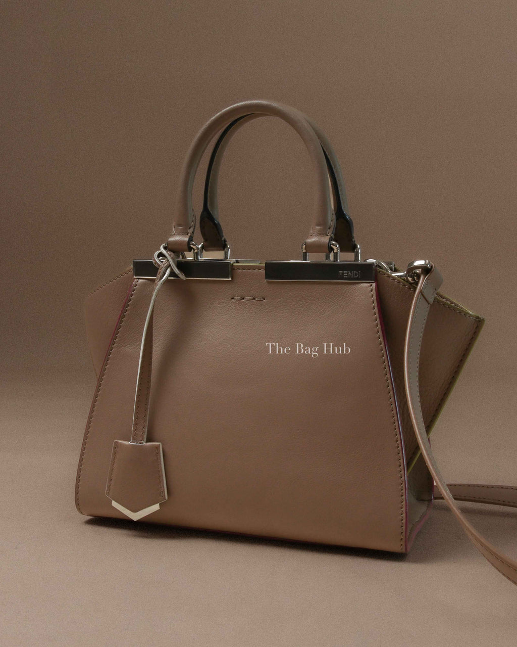 Fendi Beige Calfskin 3 Jours Mini Bag