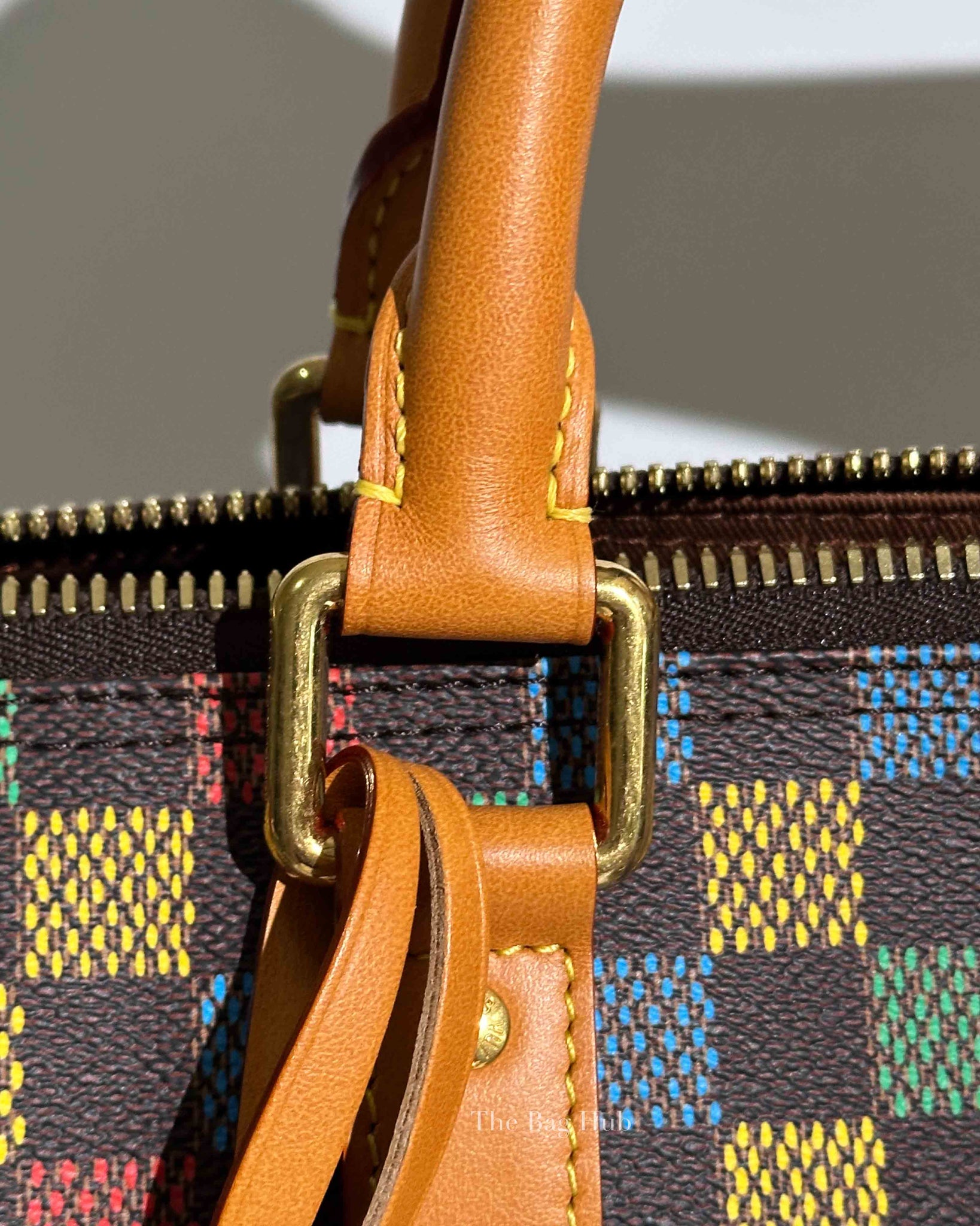 Louis Vuitton Multicolor Damier Ebene Canvas Keepall Bandouliere 50