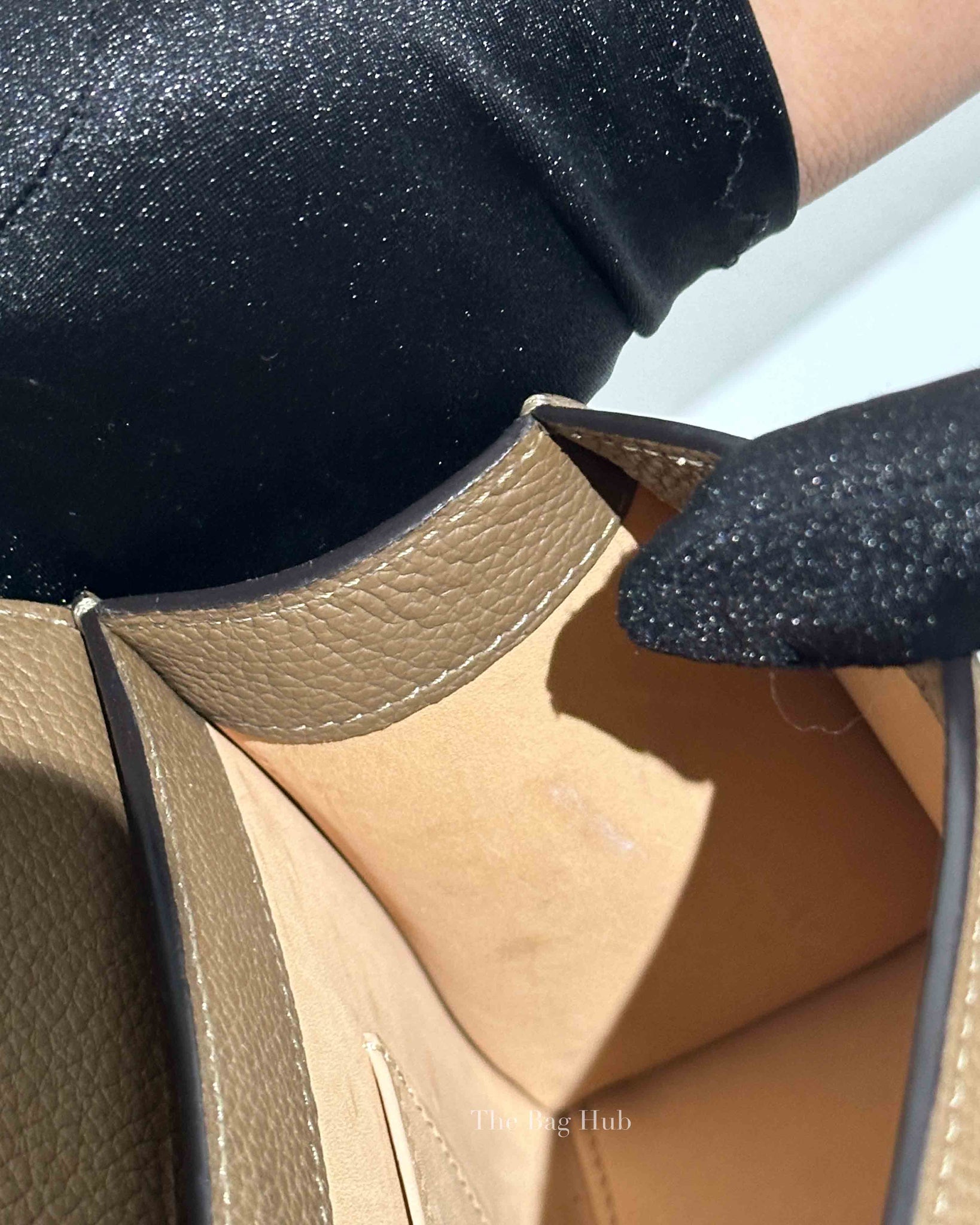 Moynat Etoupe Leather Rejane BB Bag