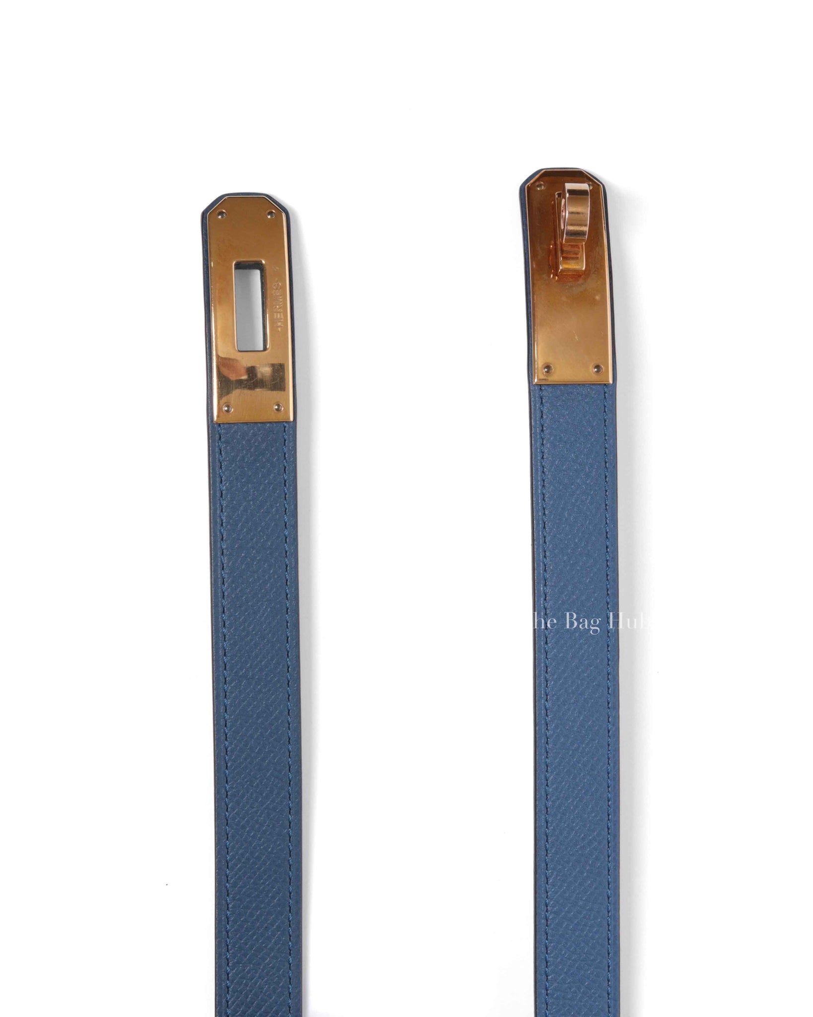 Hermes Bleu Agate Epsom Kelly Belt RGHW