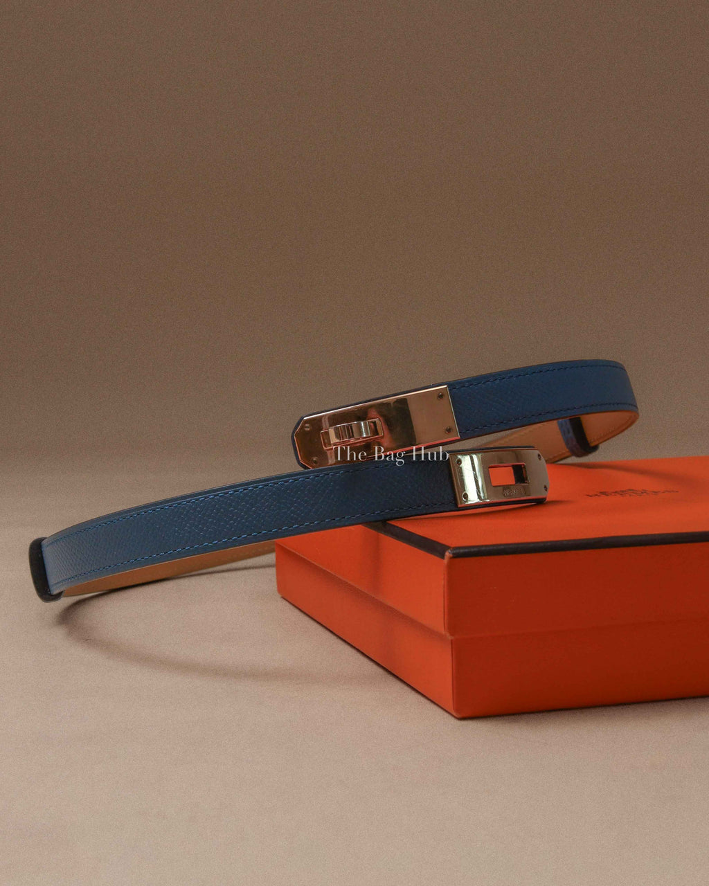 Hermes Bleu Agate Epsom Kelly Belt RGHW
