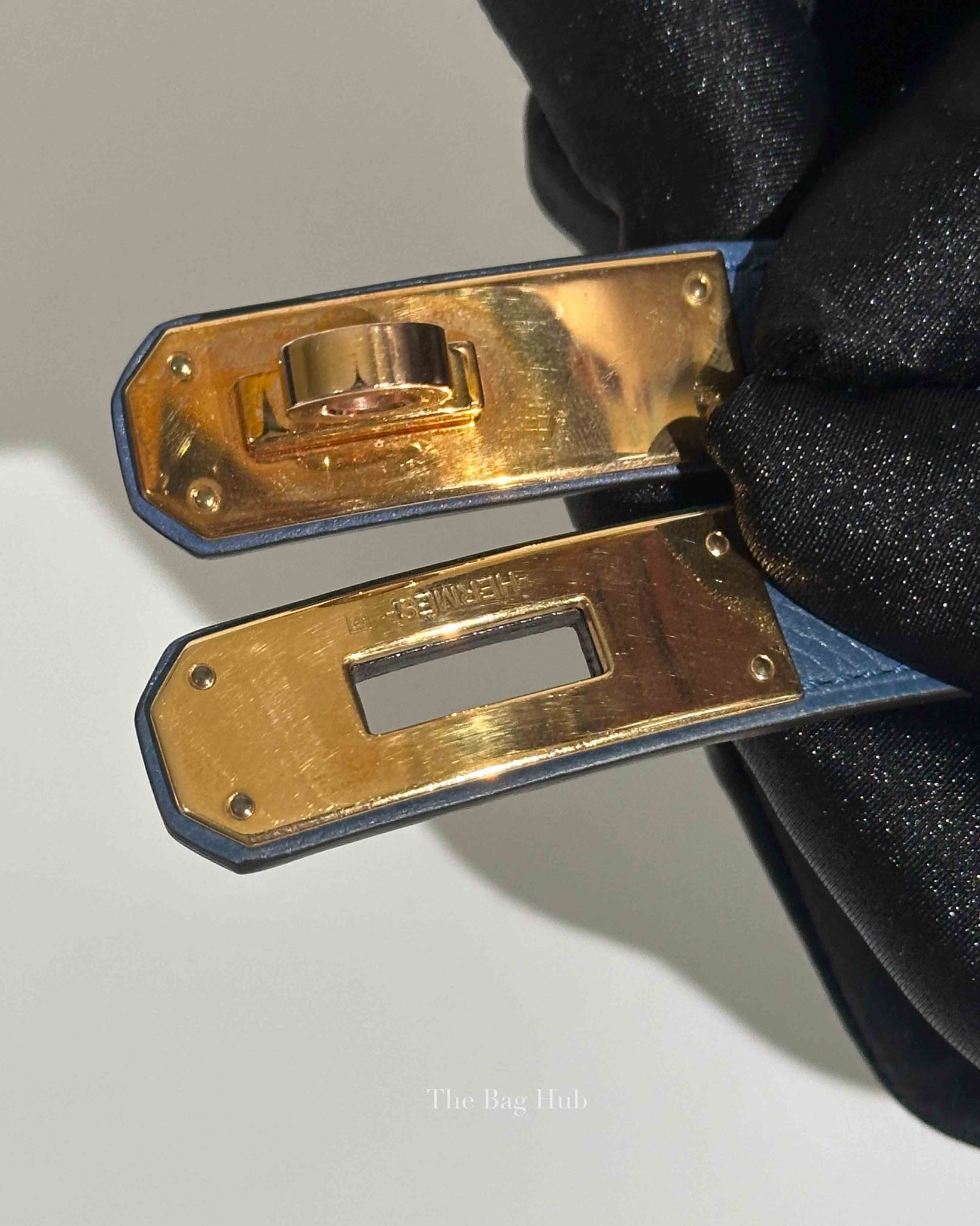 Hermes Bleu Agate Epsom Kelly Belt RGHW