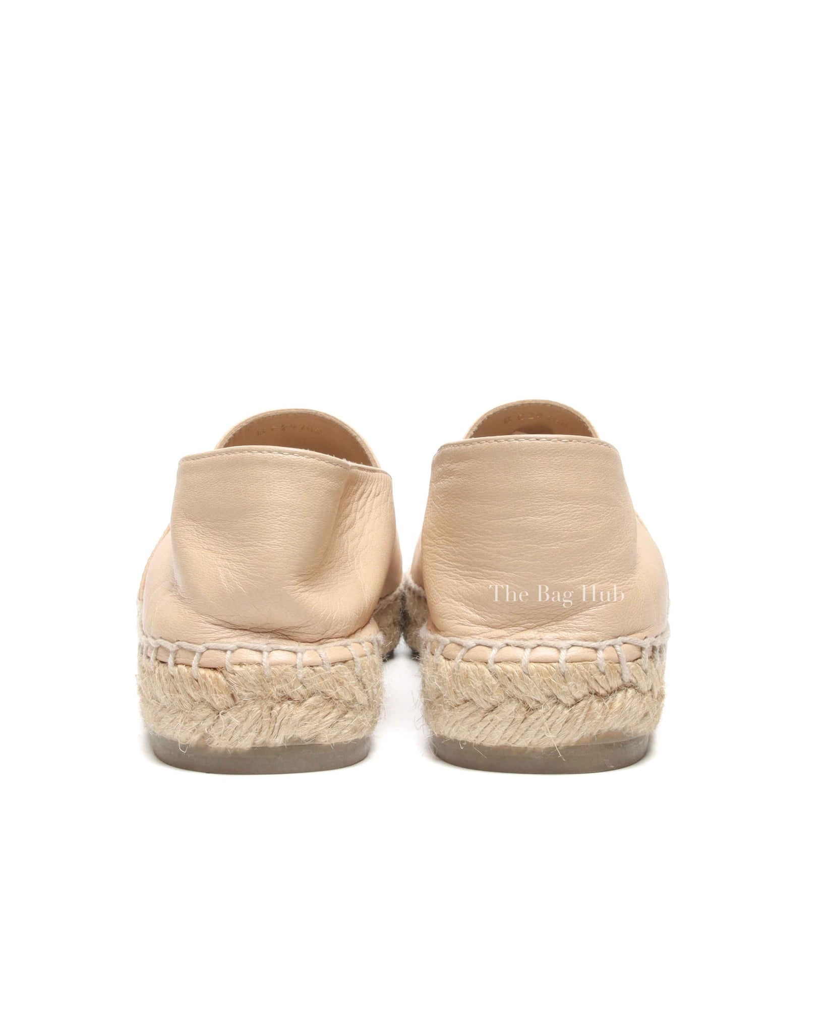 Chanel Black/Beige Lambskin CC Espadrilles Size 36C