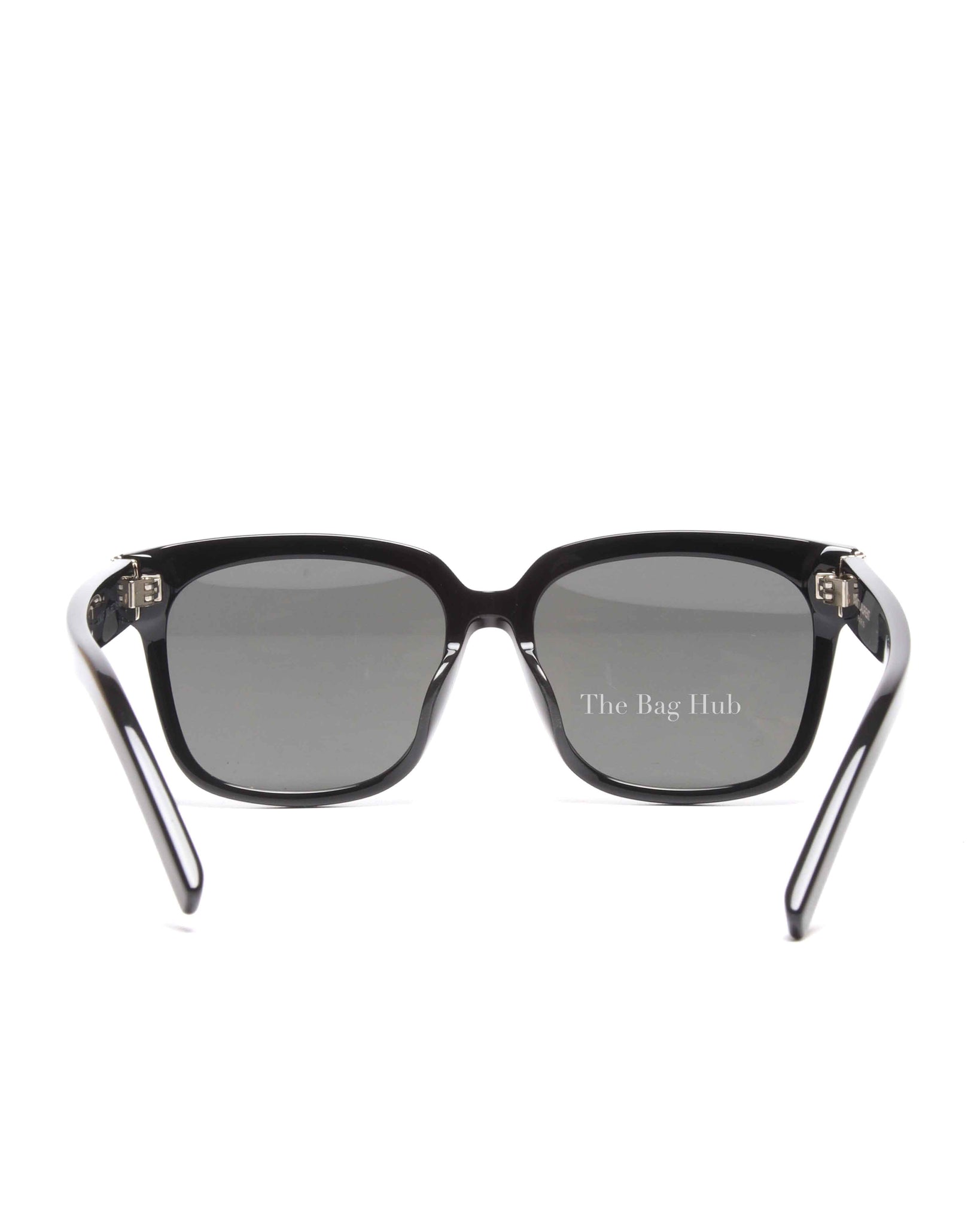 Saint Laurent Black Acetate Monogram SL M40 Square Framed Sunglasses