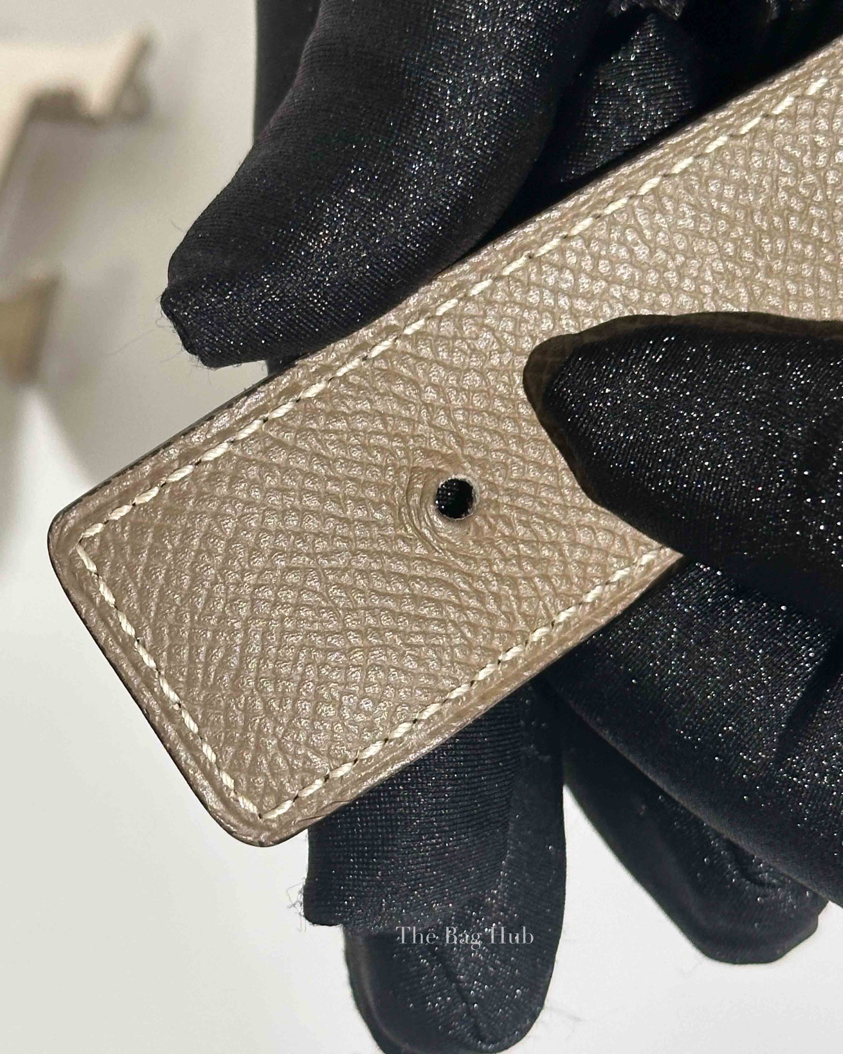 Hermes Etoupe/Noir Leather Reversible Constance Belt PHW 32mm