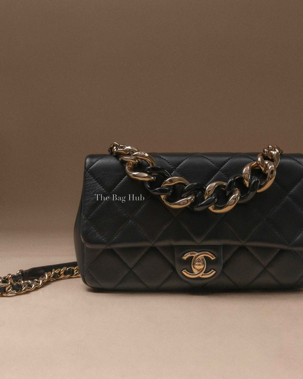 Chanel Black Lambskin Quilted Classic Flap Bag