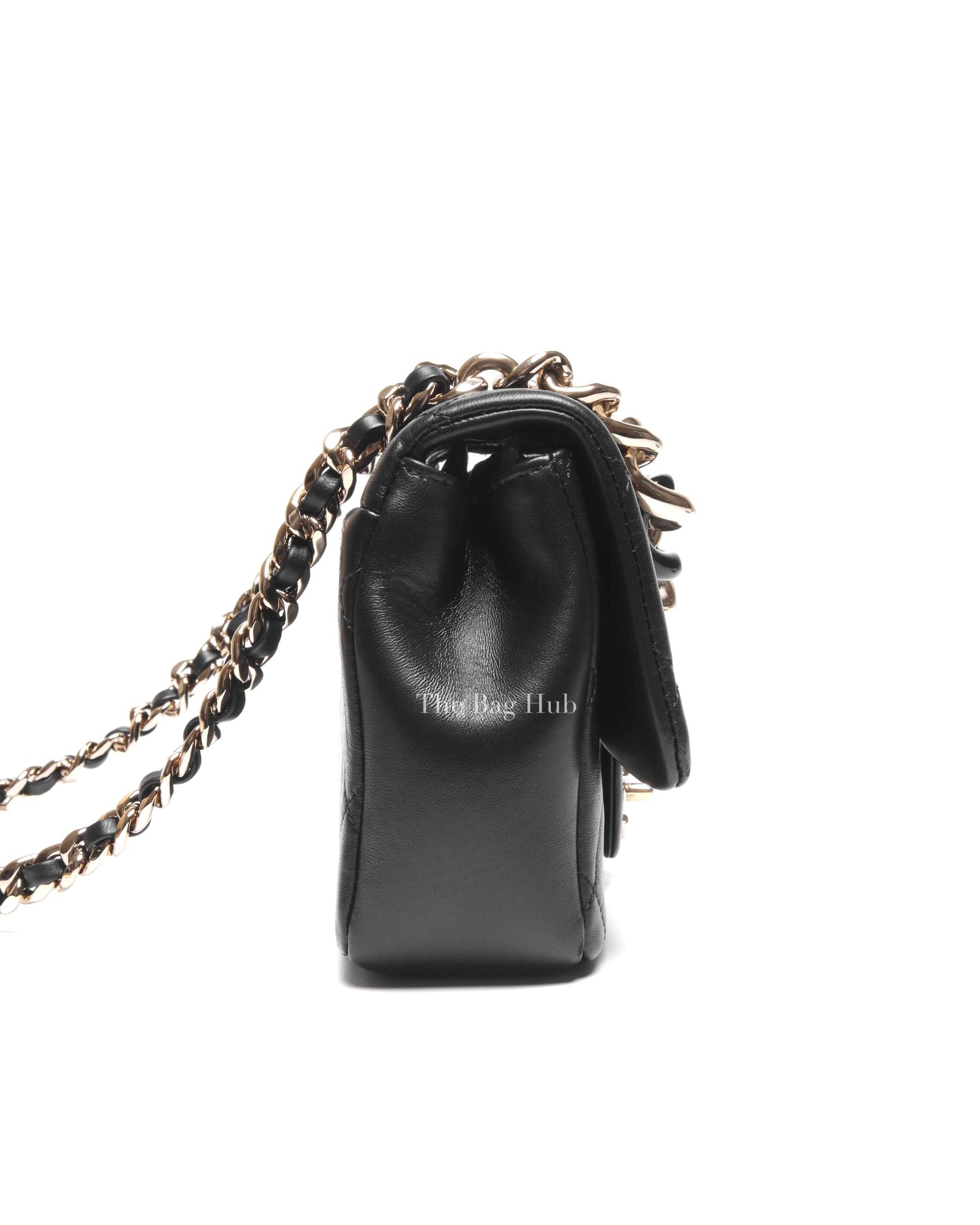 Chanel Black Lambskin Quilted Classic Flap Bag