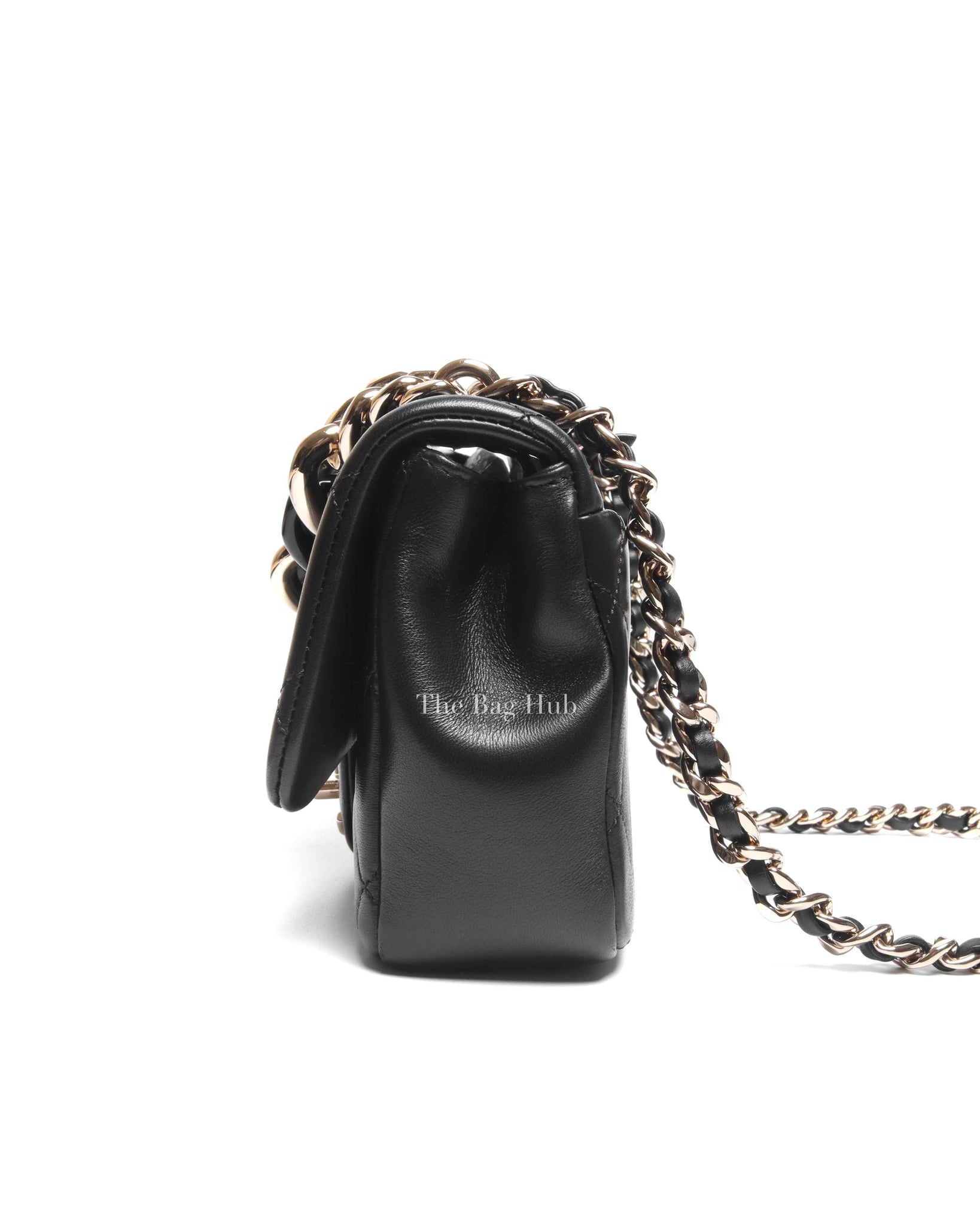 Chanel Black Lambskin Quilted Classic Flap Bag