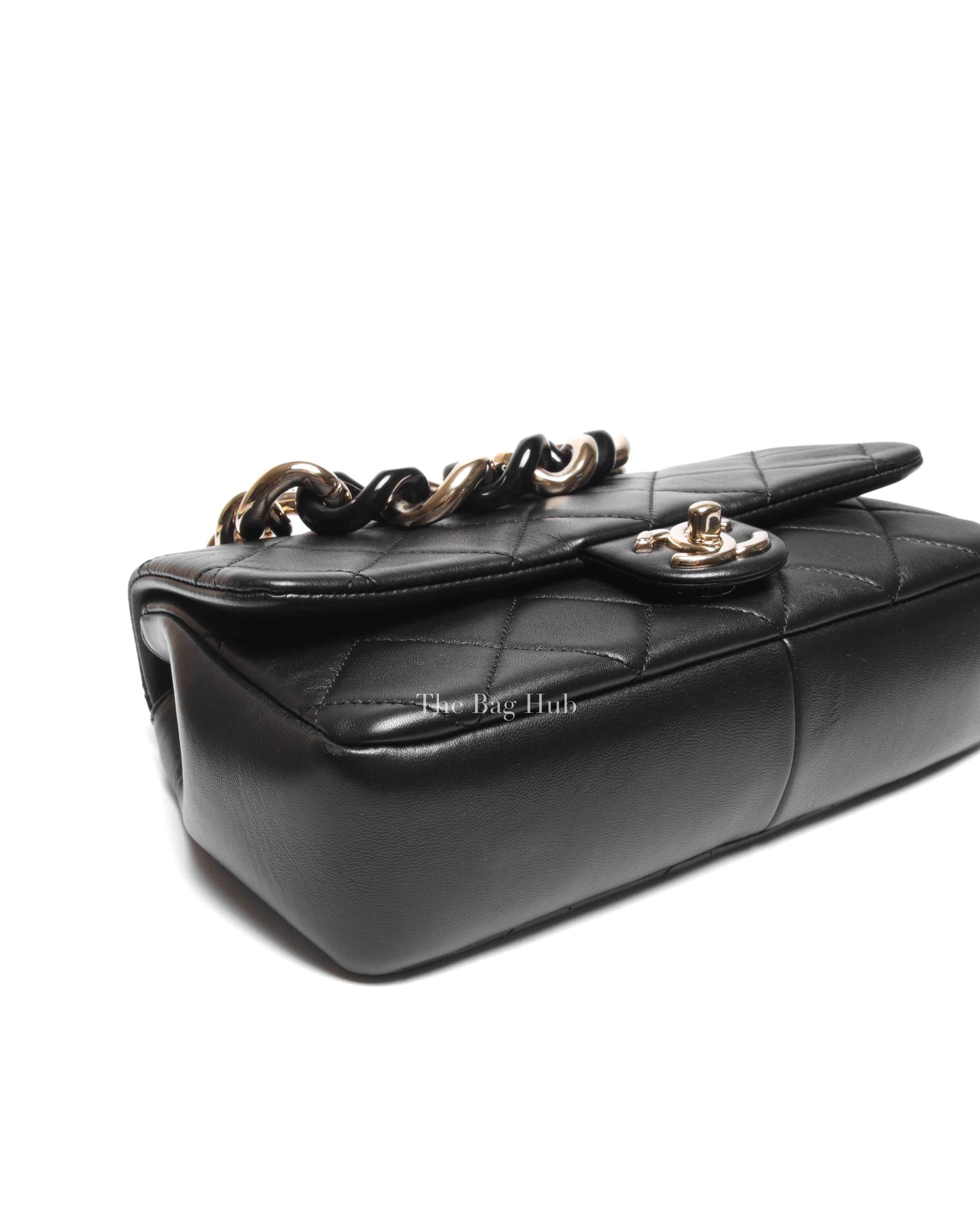 Chanel Black Lambskin Quilted Classic Flap Bag