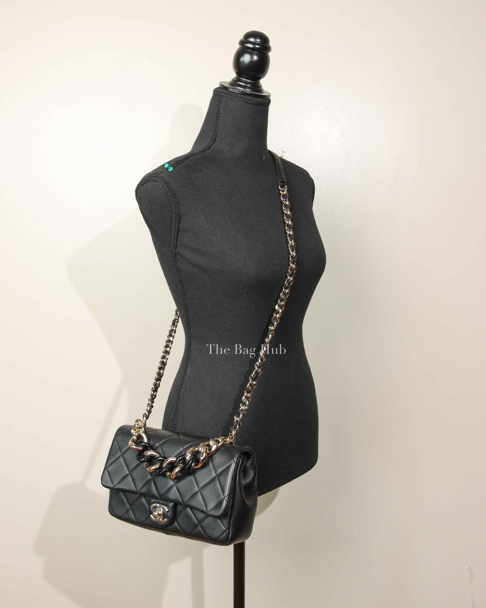 Chanel Black Lambskin Quilted Classic Flap Bag