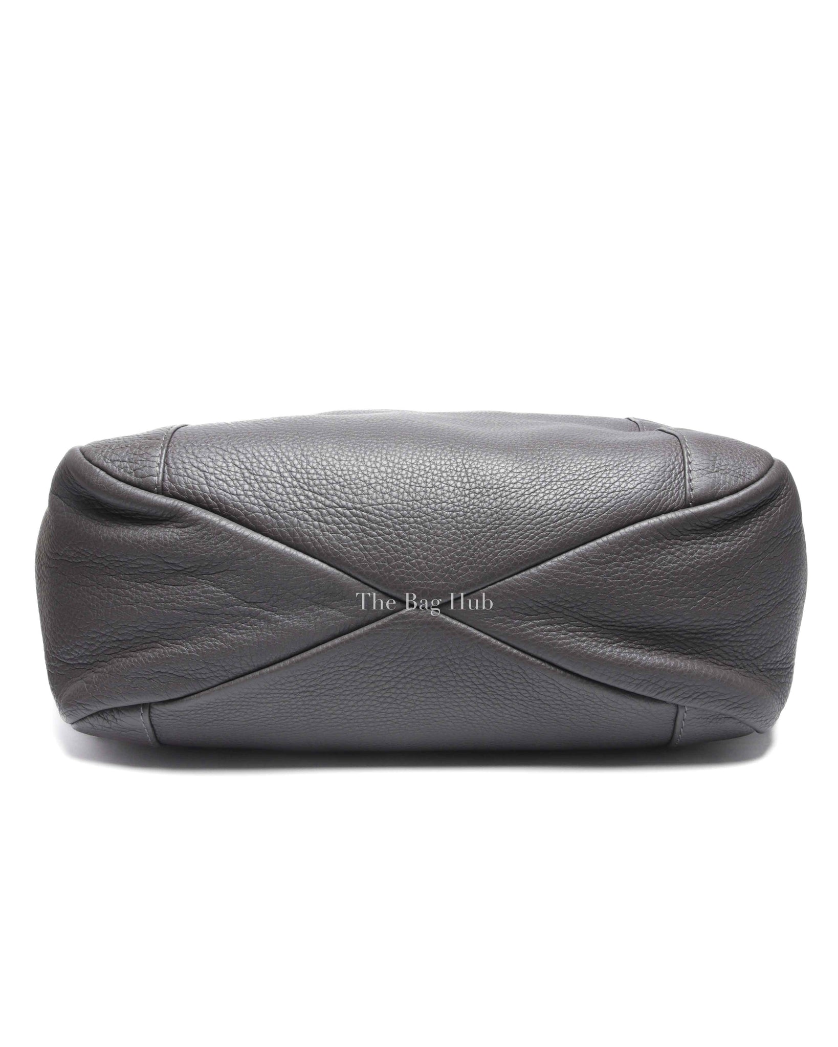 Gucci Gray Grained Calfskin Greenwich Large Tote Bag