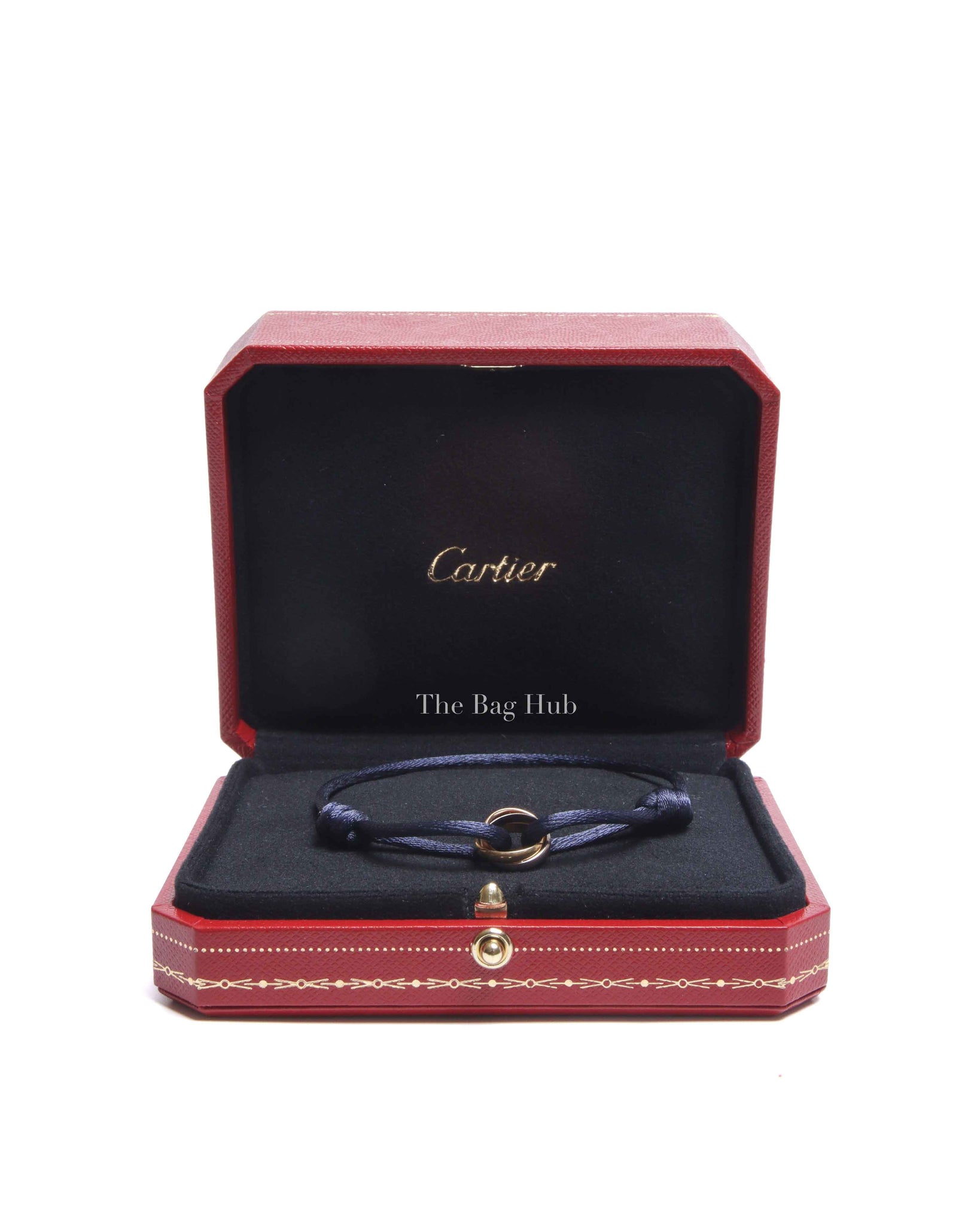 Cartier Blue 18k Gold Three-Toned Trinity Cord Bracelet