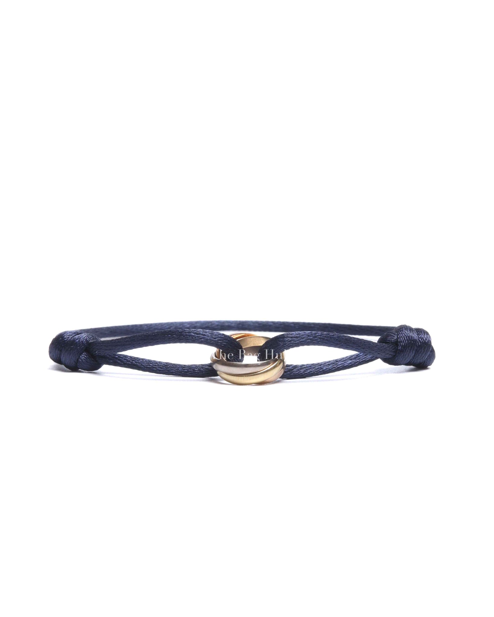 Cartier Blue 18k Gold Three-Toned Trinity Cord Bracelet
