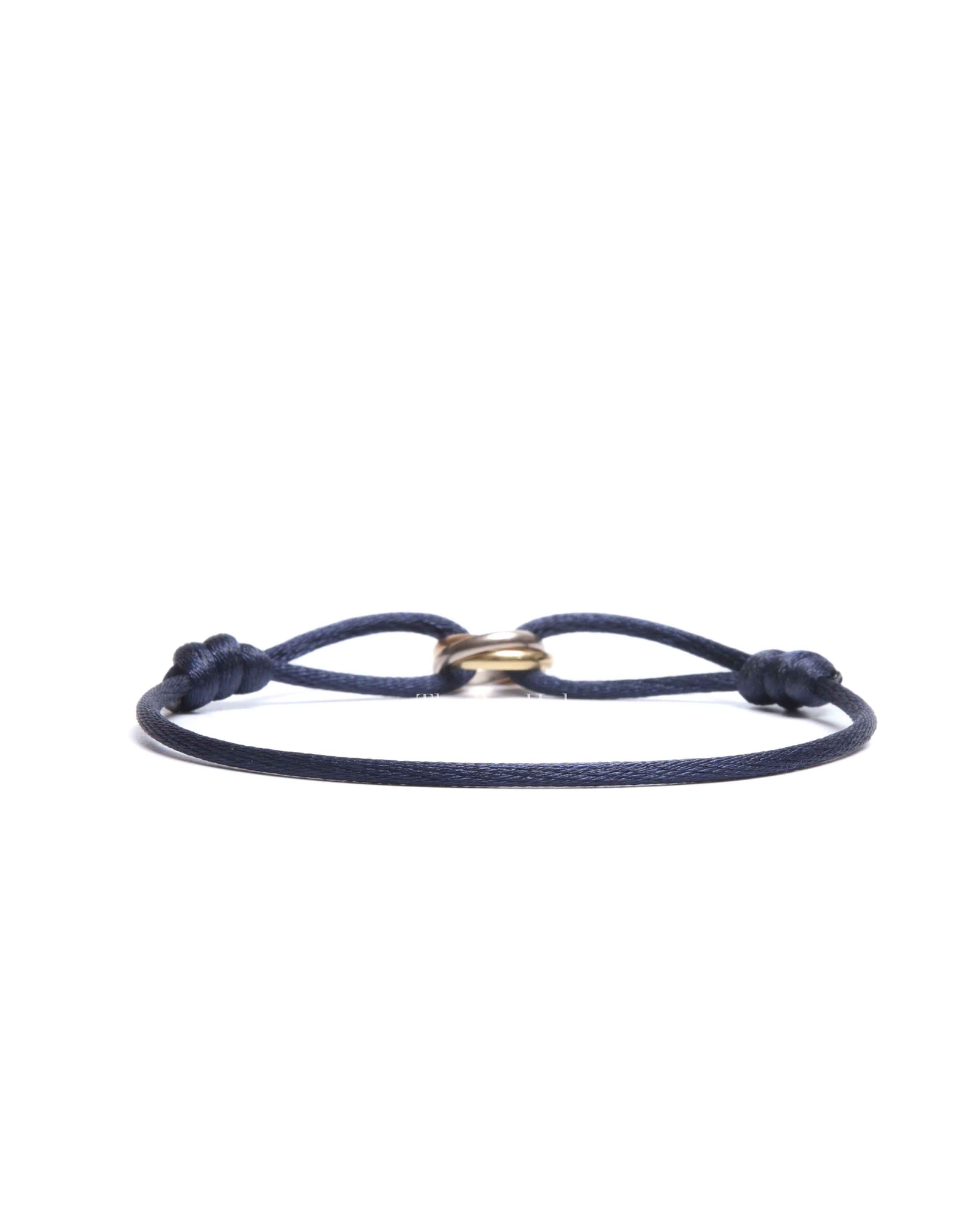 Cartier Blue 18k Gold Three-Toned Trinity Cord Bracelet