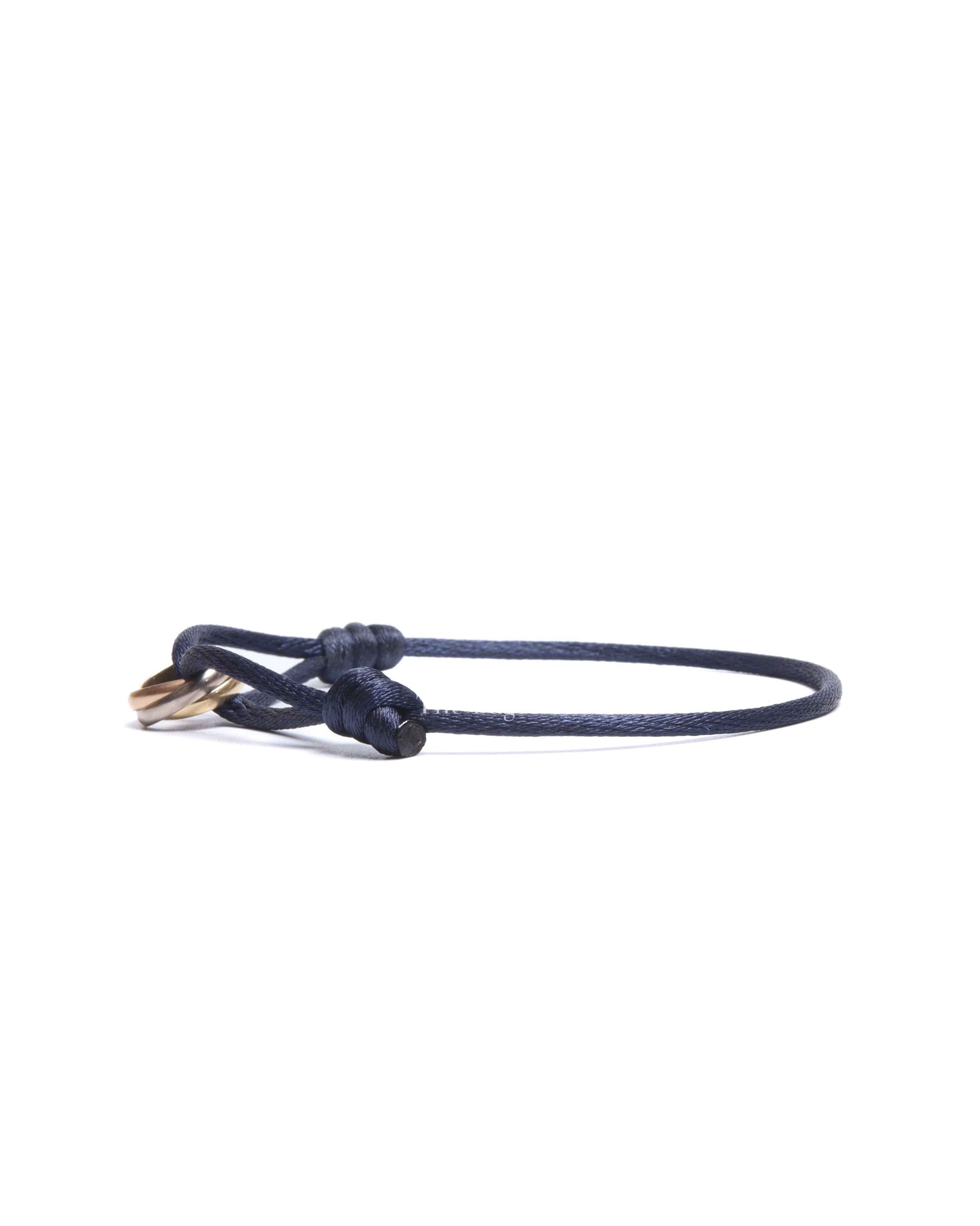 Cartier Blue 18k Gold Three-Toned Trinity Cord Bracelet