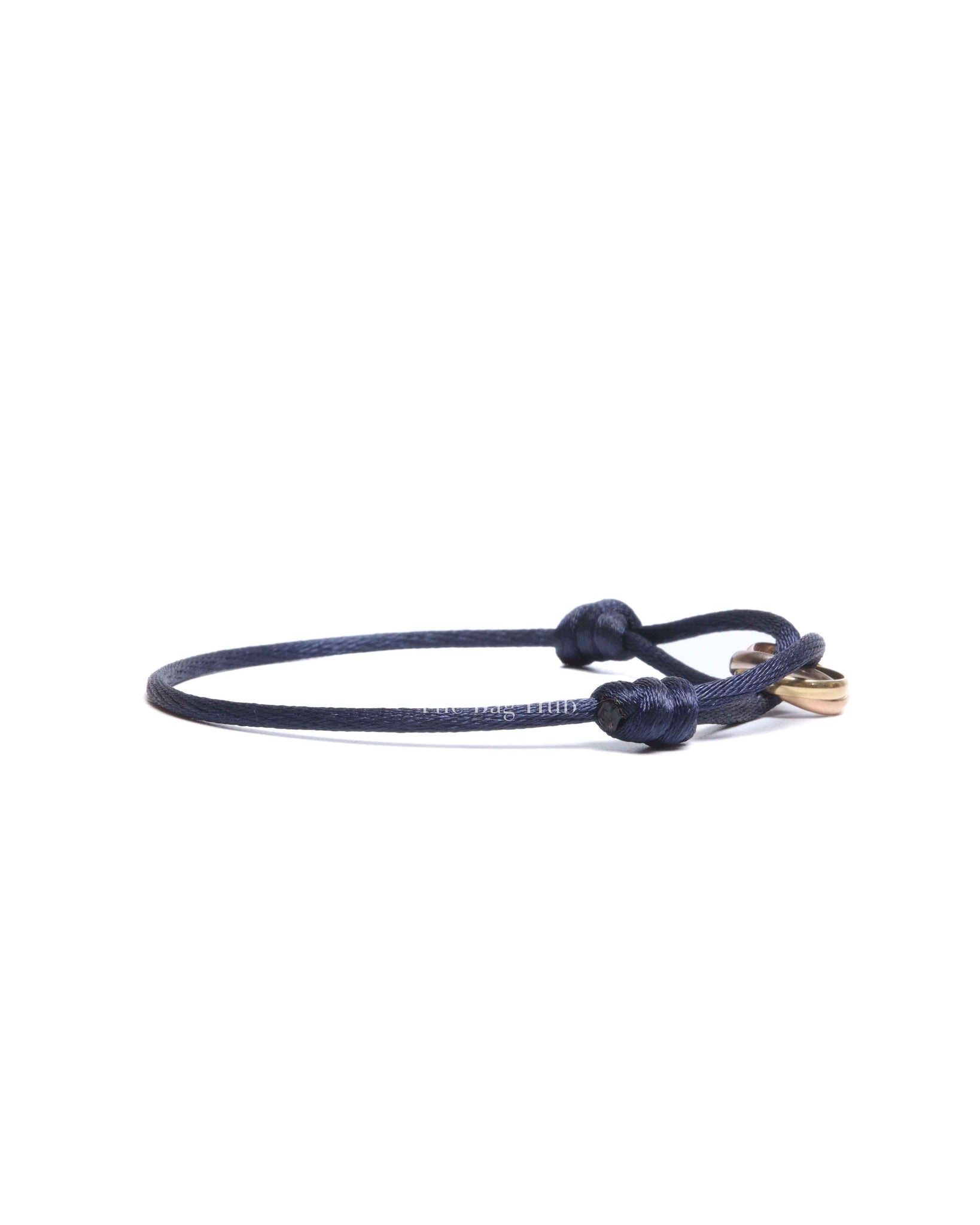 Cartier Blue 18k Gold Three-Toned Trinity Cord Bracelet