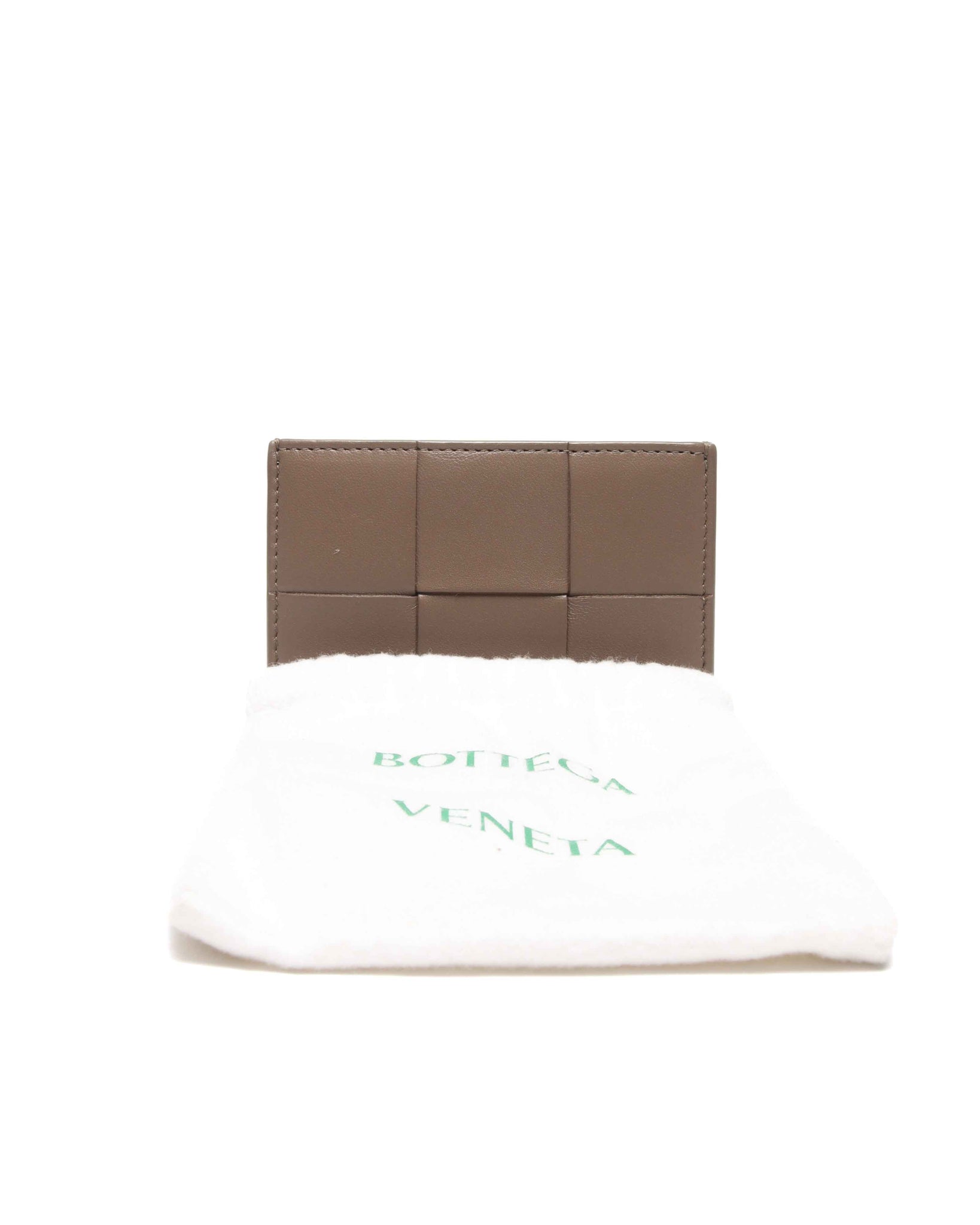 Bottega Veneta Brown Leather Cassette Credit Card Case