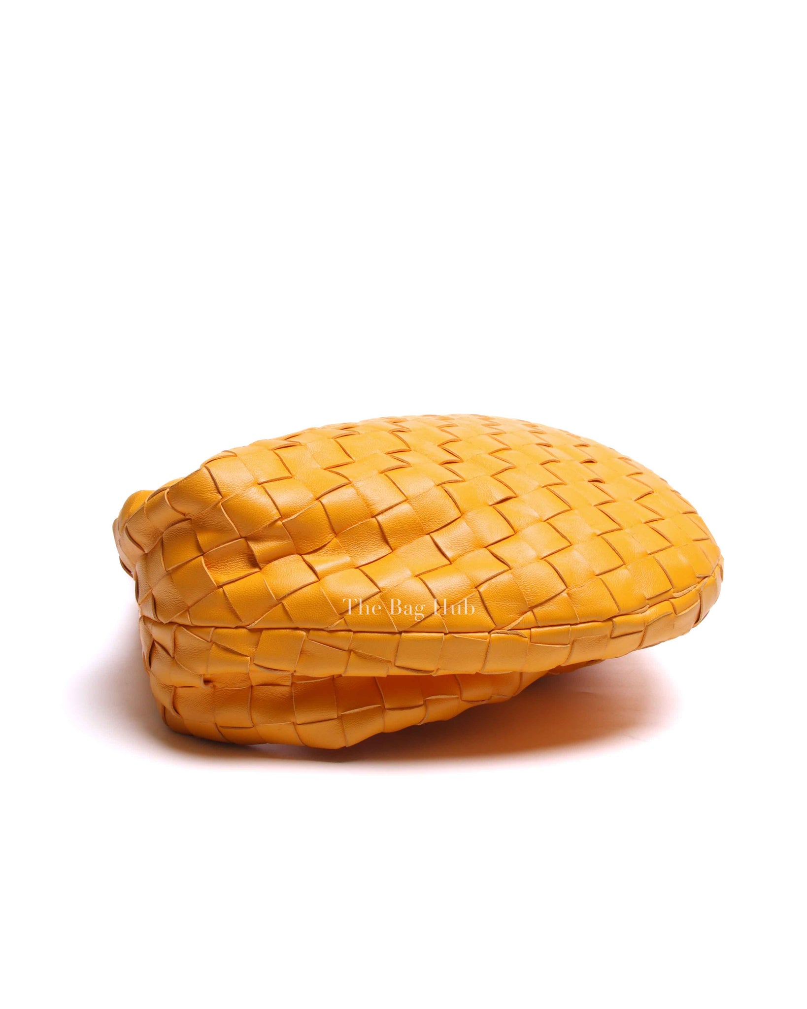 Bottega Veneta Orange Intrecciato Leather Teen Jodie Bag