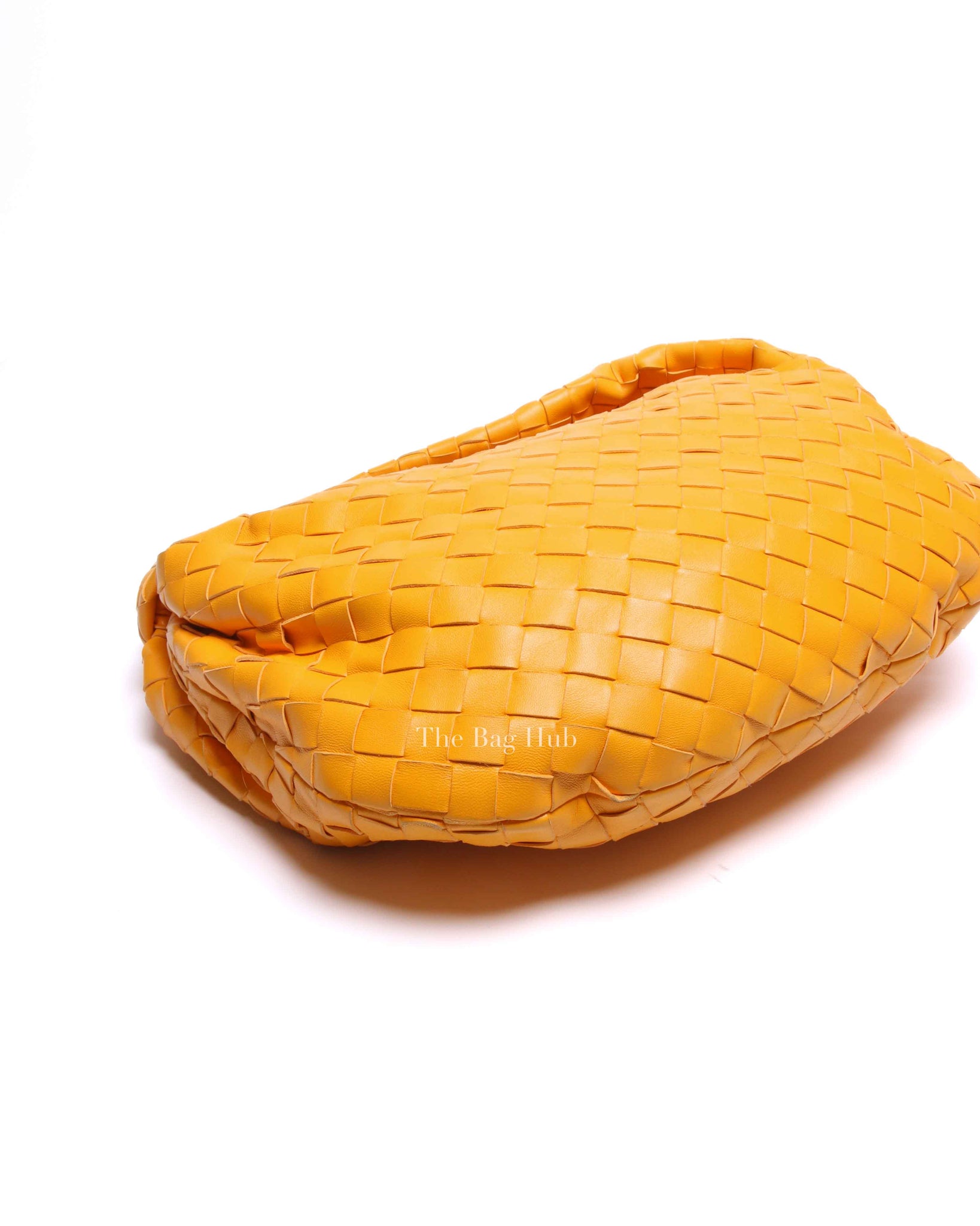 Bottega Veneta Orange Intrecciato Leather Teen Jodie Bag