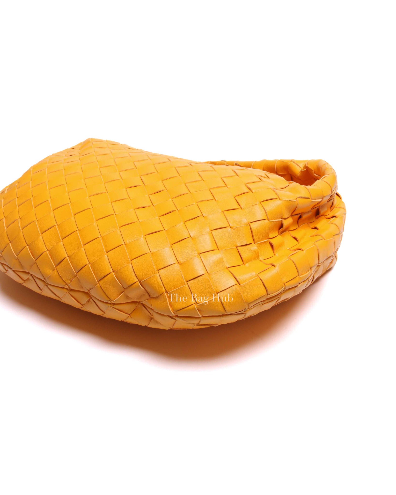 Bottega Veneta Orange Intrecciato Leather Teen Jodie Bag