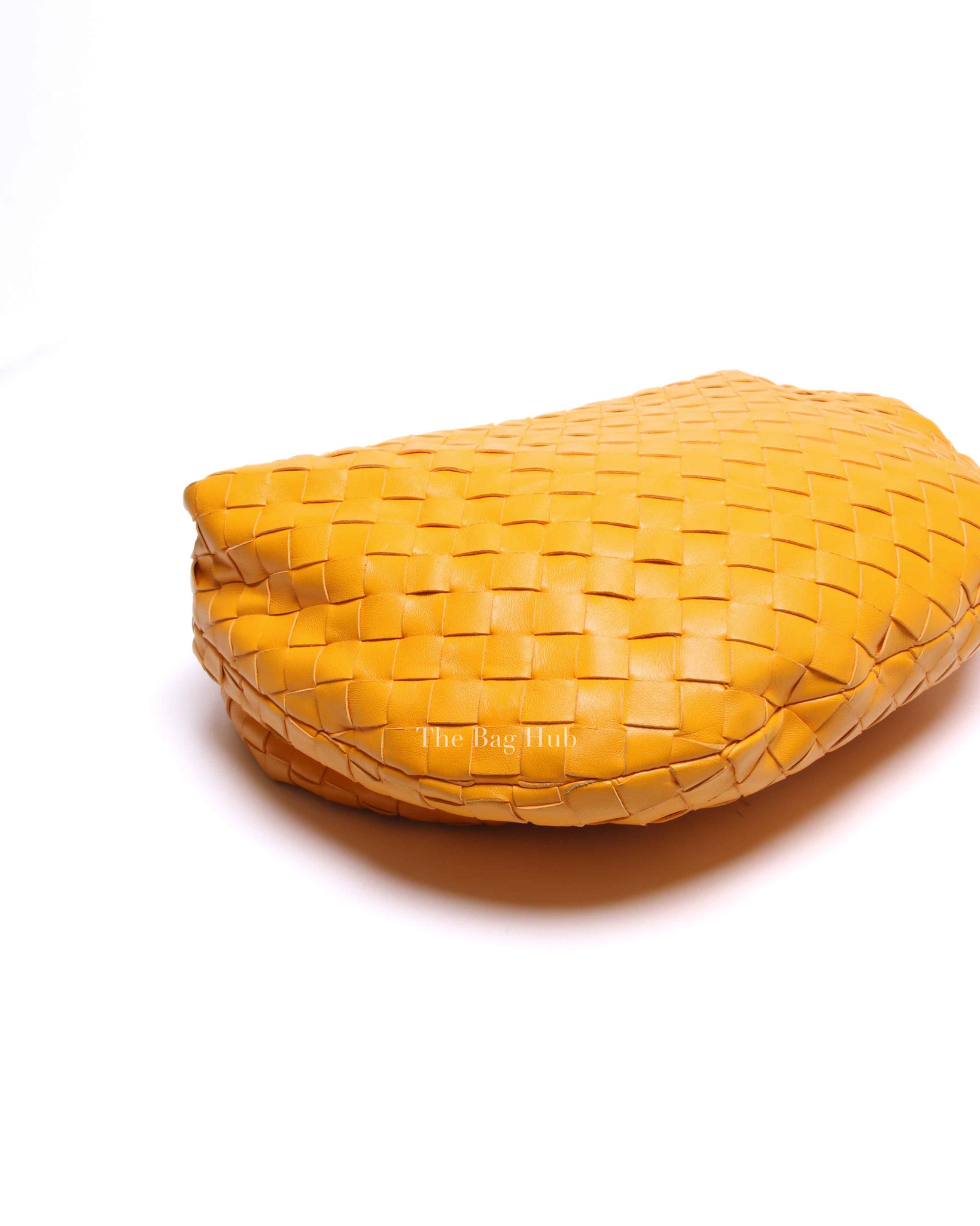 Bottega Veneta Orange Intrecciato Leather Teen Jodie Bag