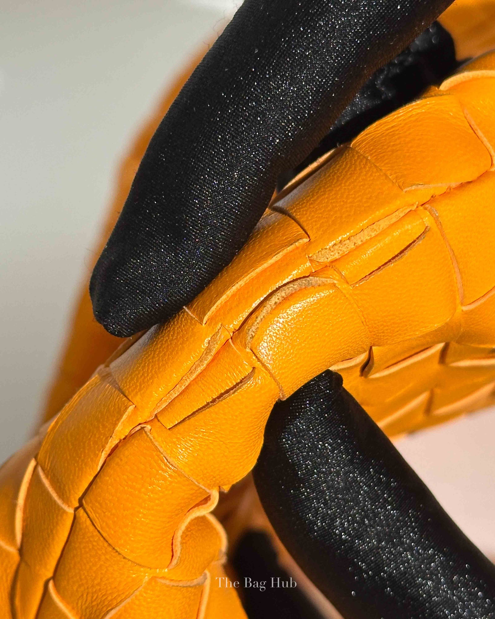 Bottega Veneta Orange Intrecciato Leather Teen Jodie Bag