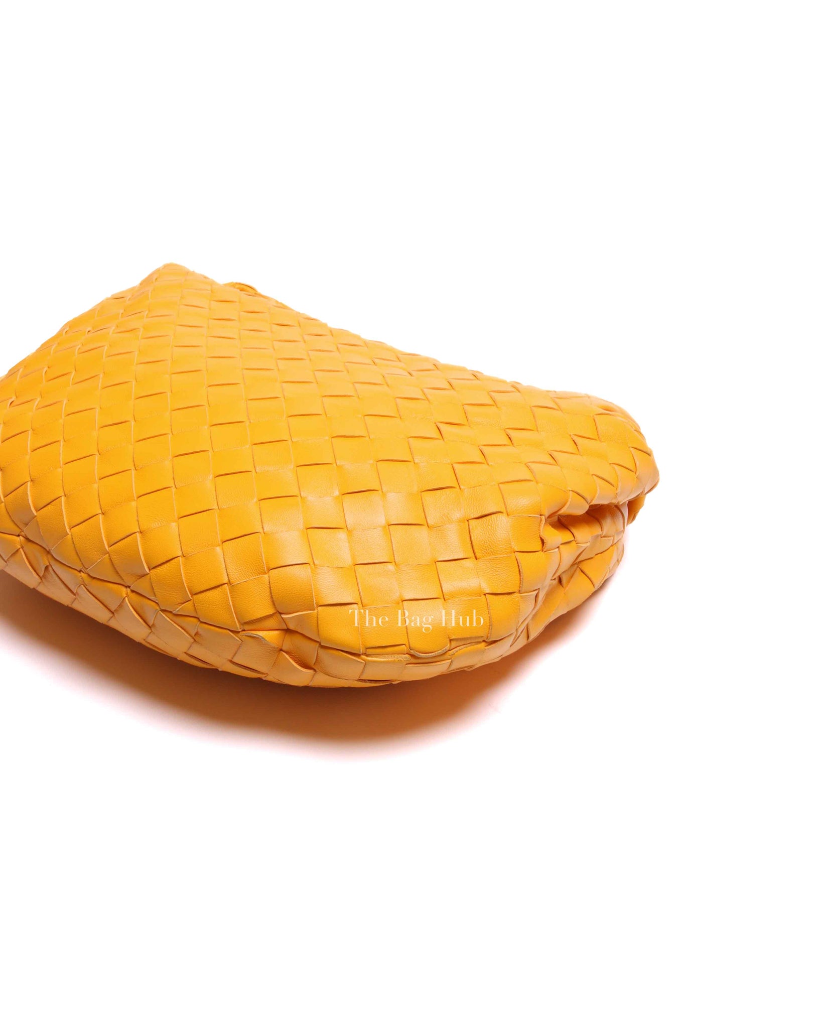 Bottega Veneta Orange Intrecciato Leather Teen Jodie Bag