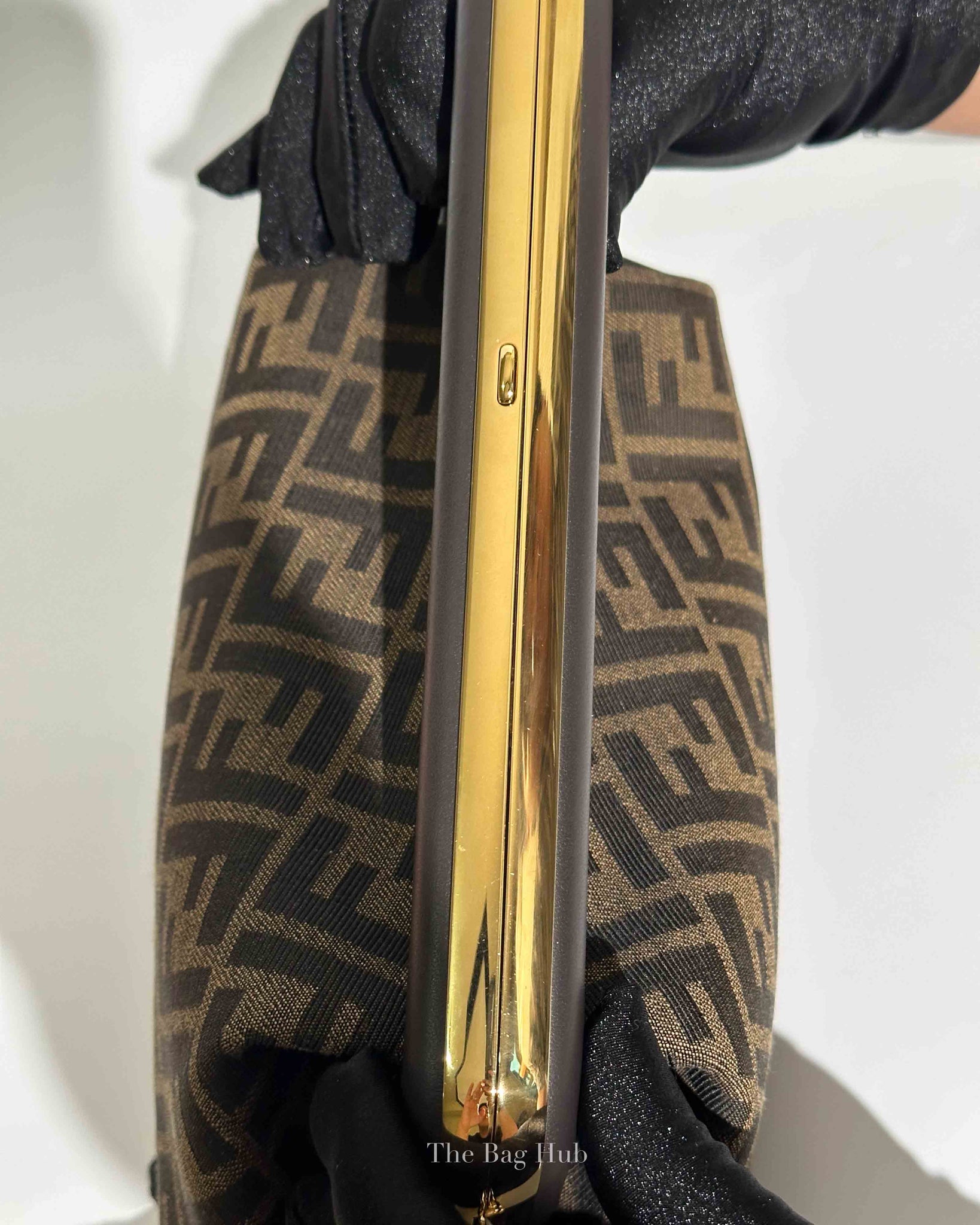 Fendi Brown FF Monogram Canvas Fendi First Midi Jacquard Bag