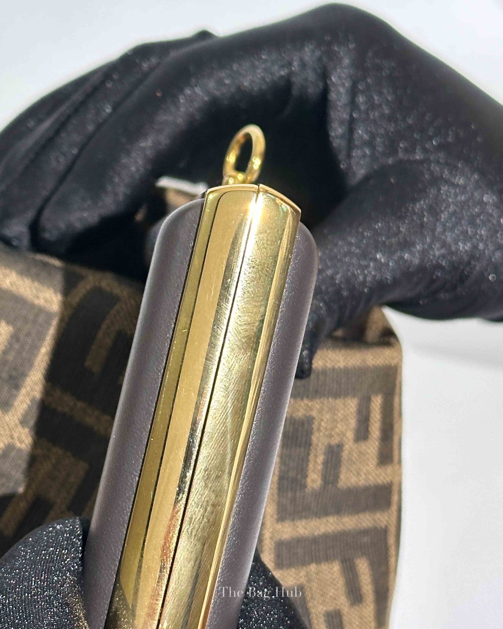 Fendi Brown FF Monogram Canvas Fendi First Midi Jacquard Bag